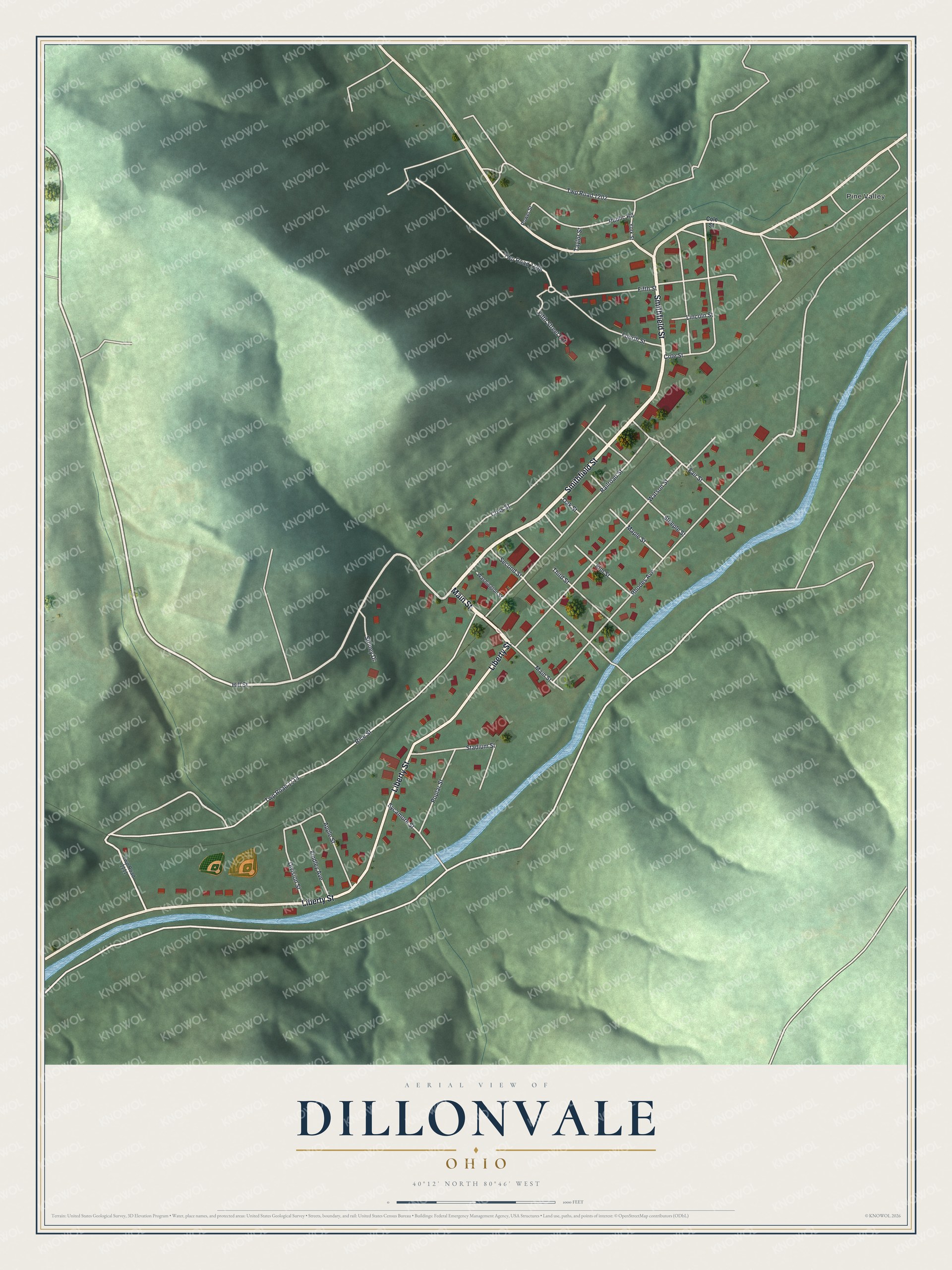 Watermarked full-map preview of Dillonvale, Ohio