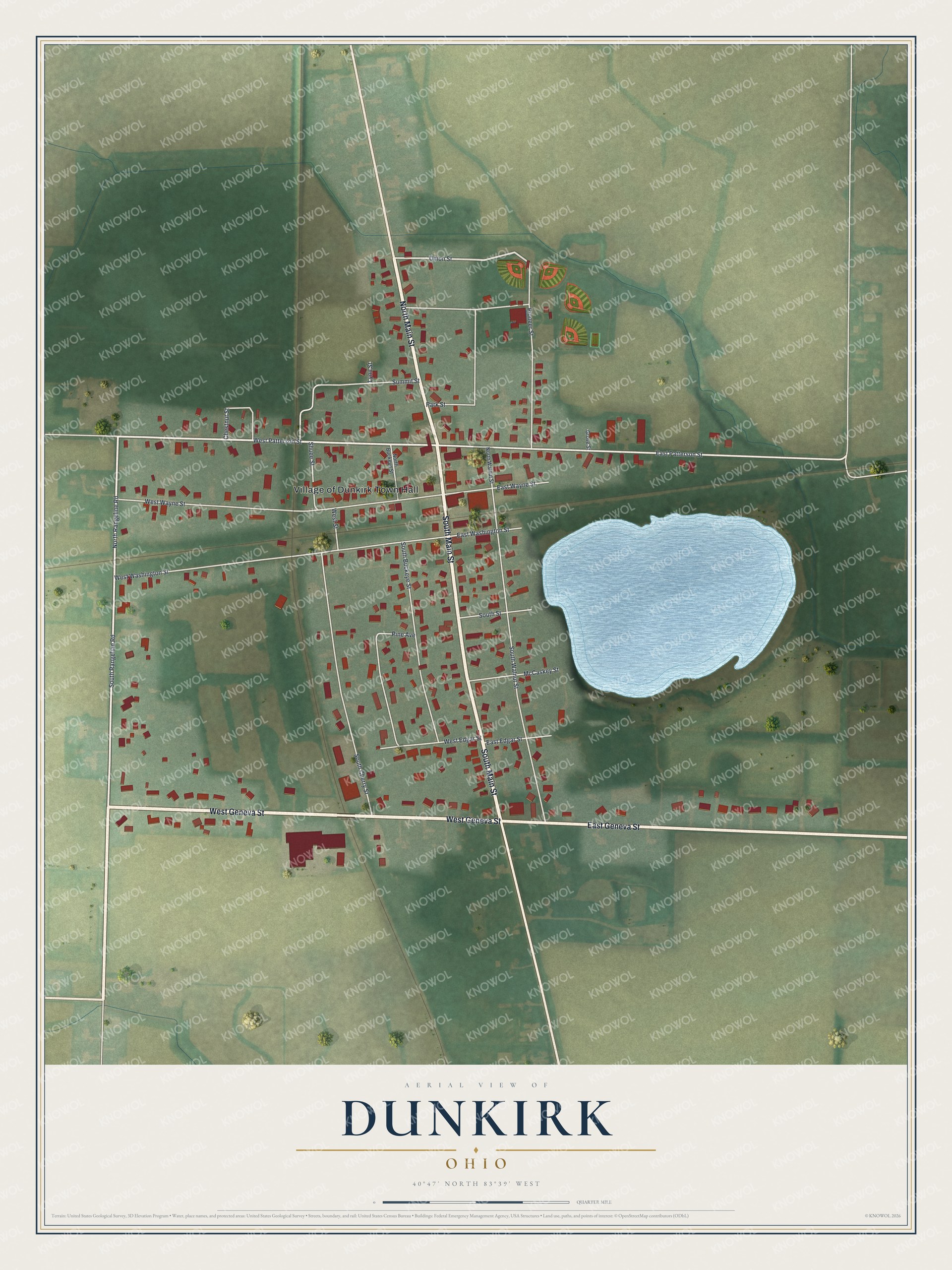 Watermarked full-map preview of Dunkirk, Ohio