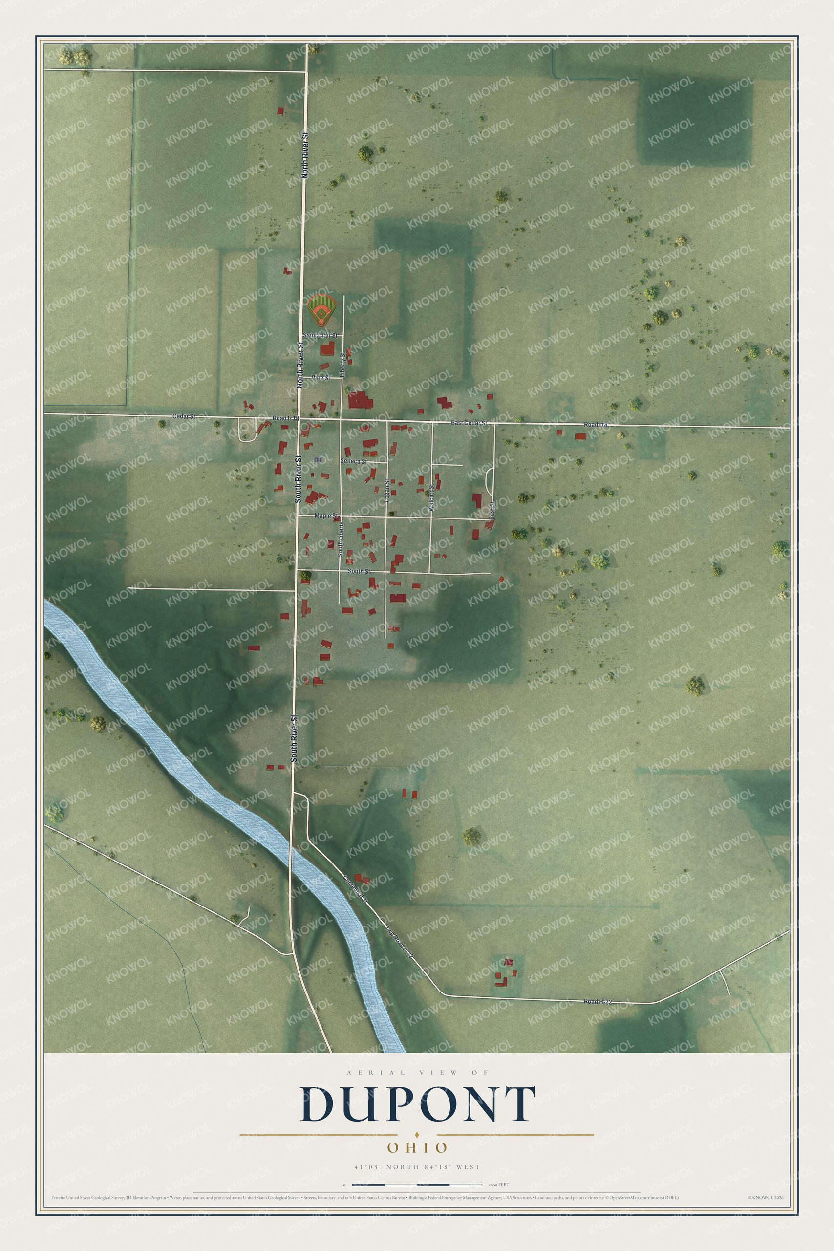 Watermarked full-map preview of Dupont, Ohio