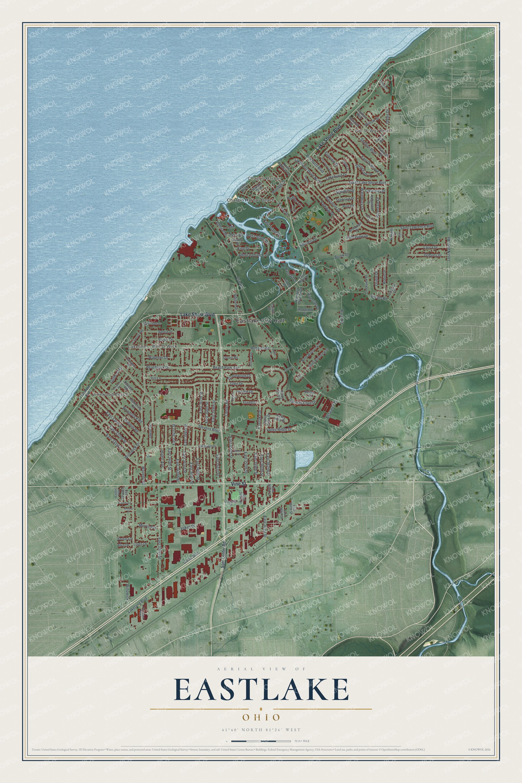 Watermarked full-map preview of Eastlake, Ohio