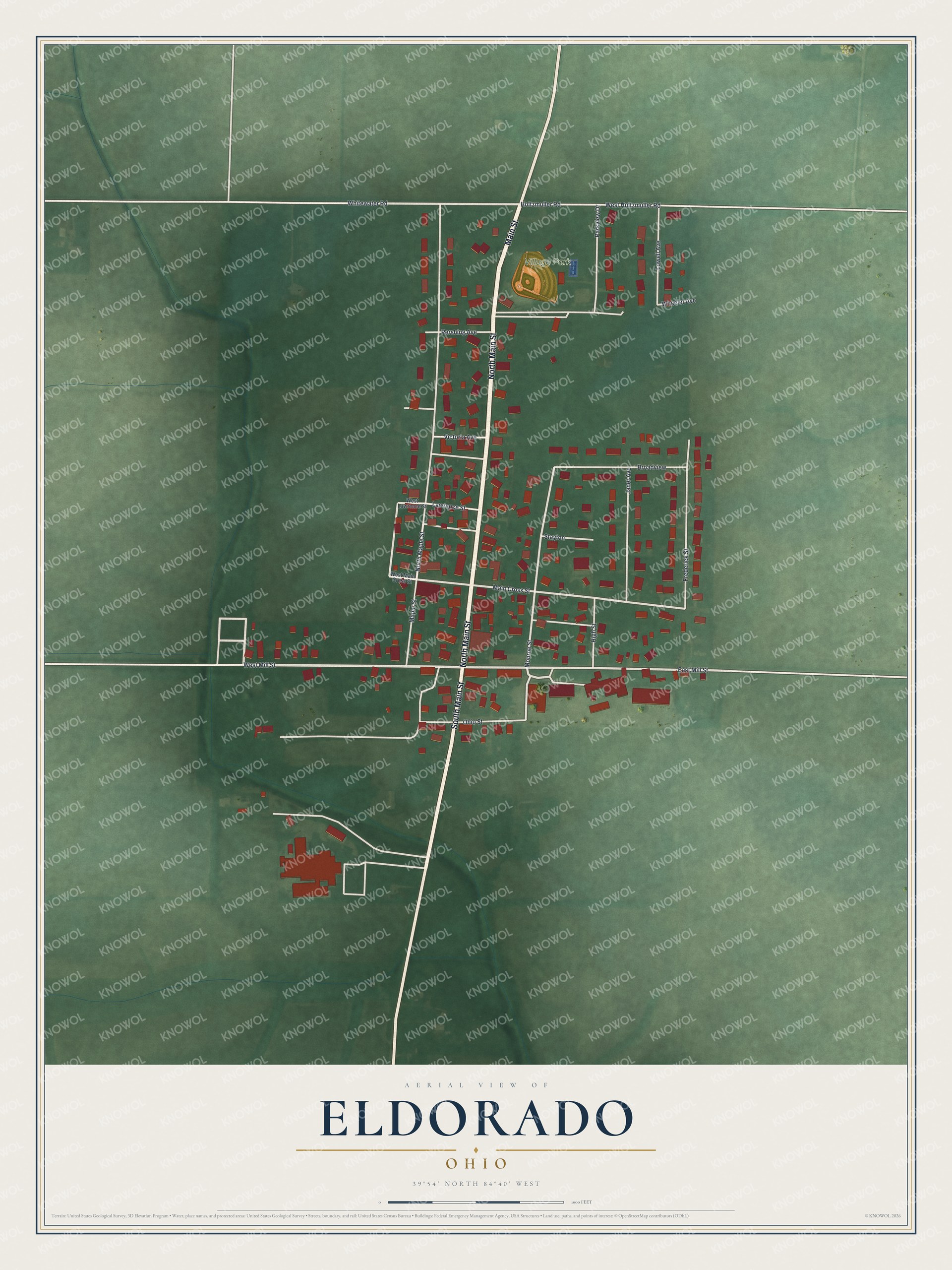 Watermarked full-map preview of Eldorado, Ohio