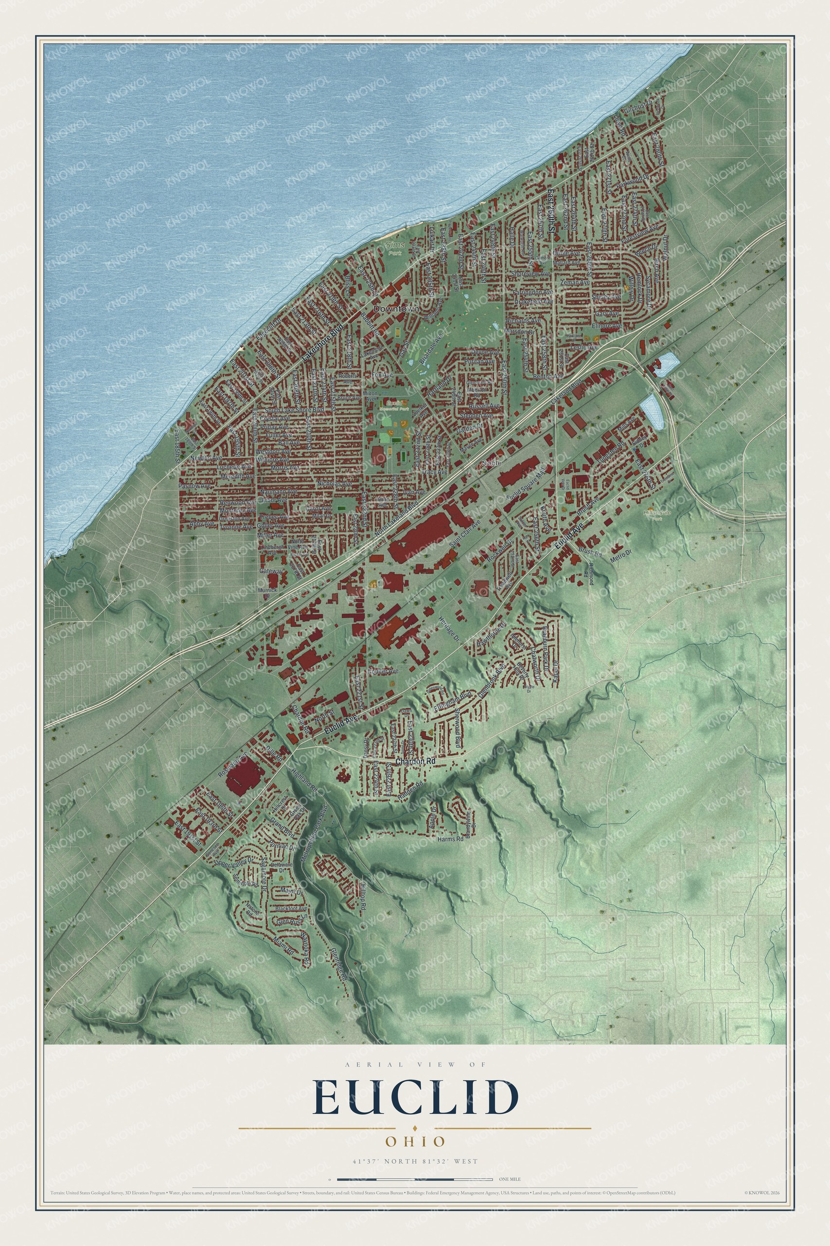 Watermarked full-map preview of Euclid, Ohio