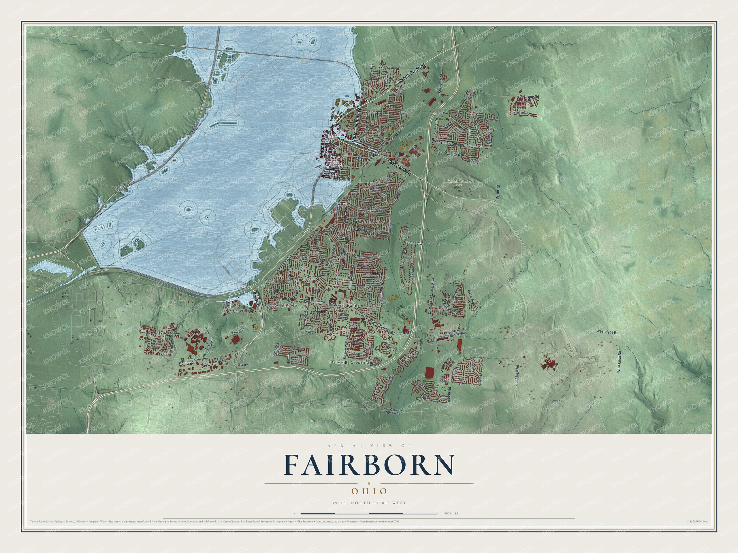 Watermarked full-map preview of Fairborn, Ohio