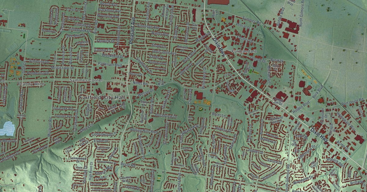 Map of Fairfield, Ohio in 2026