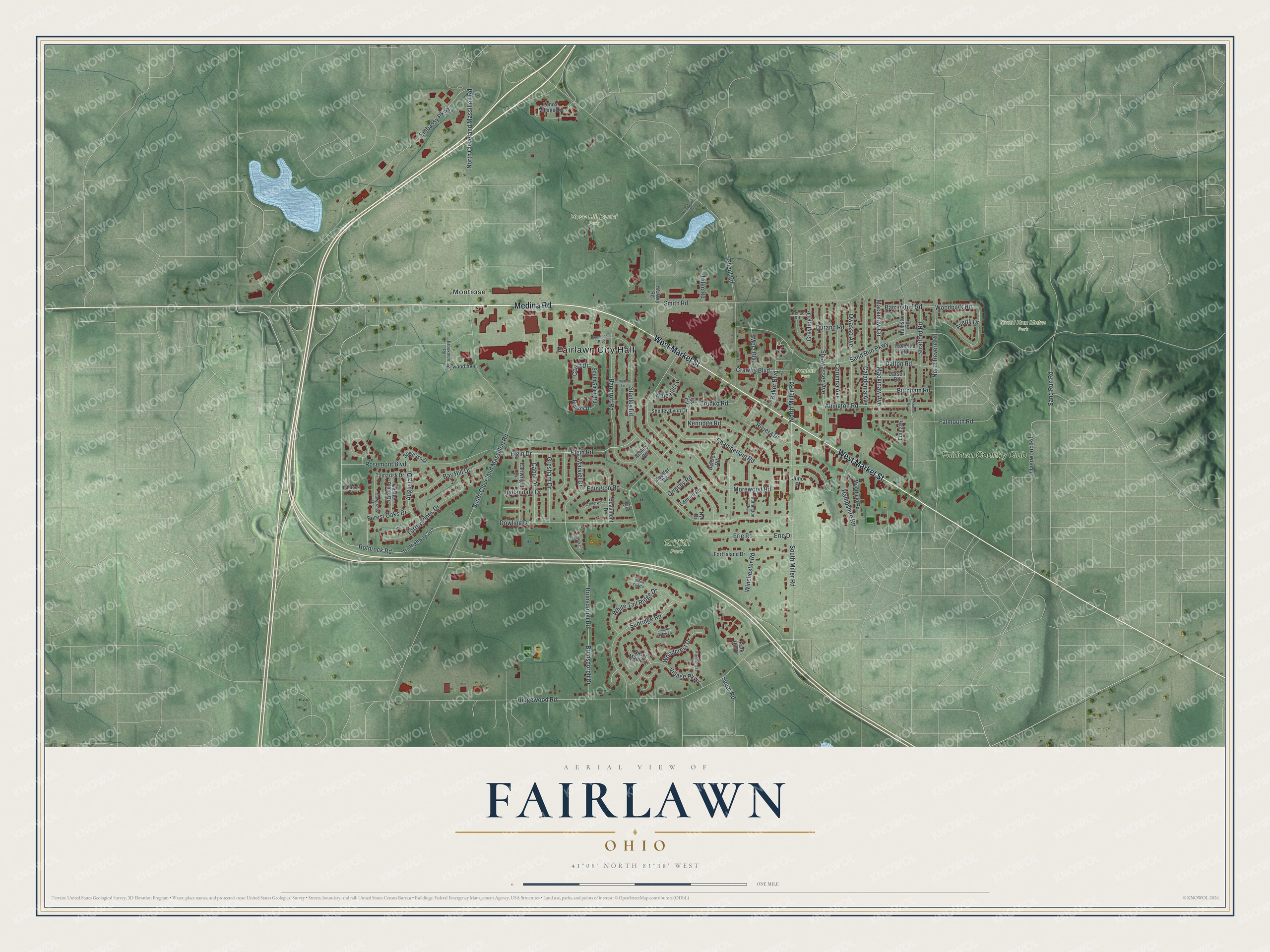 Watermarked full-map preview of Fairlawn, Ohio