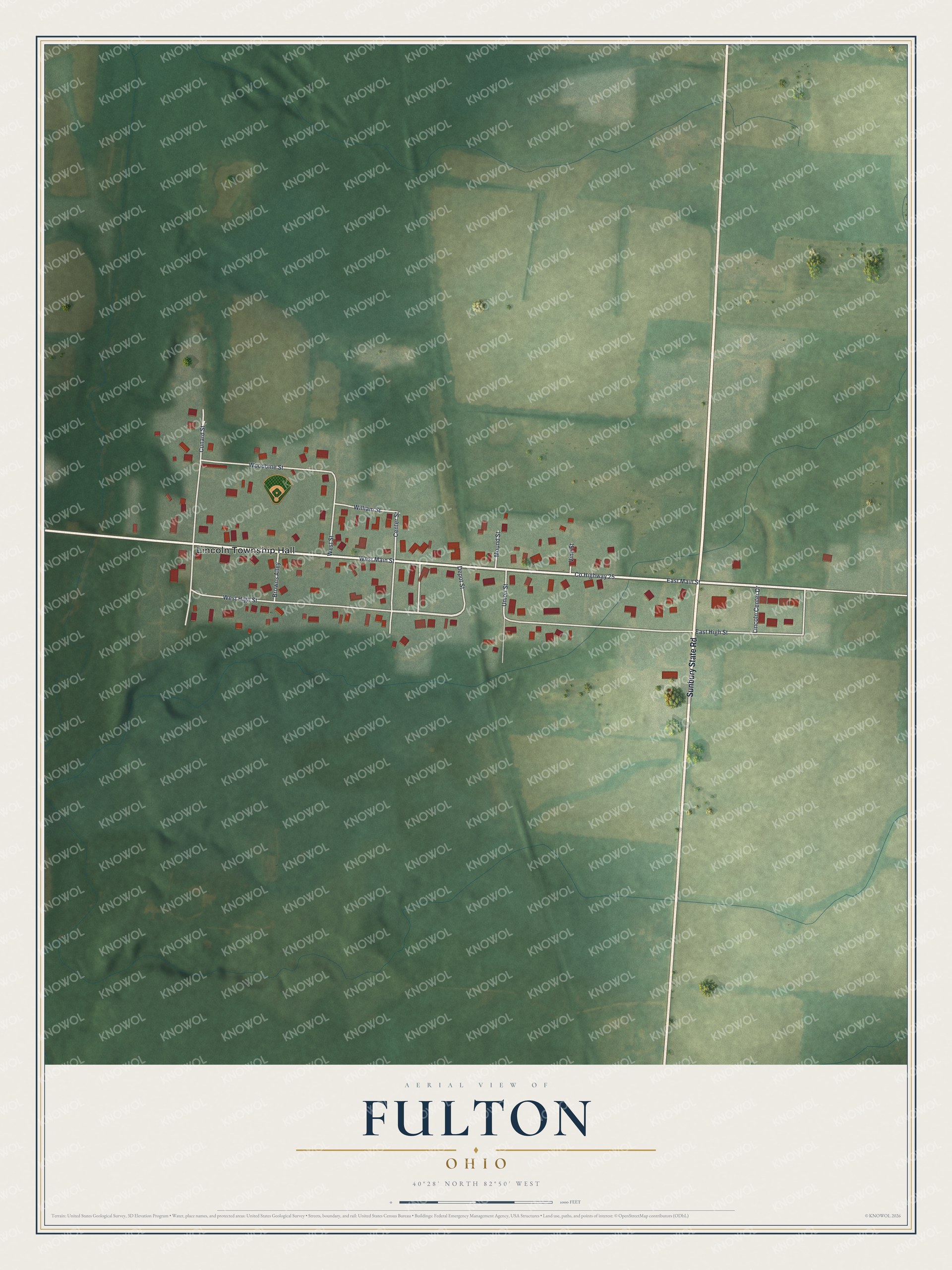Watermarked full-map preview of Fulton, Ohio