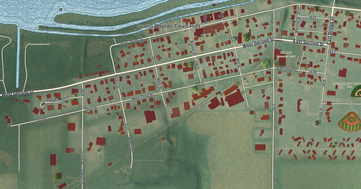 Map of Grand Rapids, Ohio in 2026