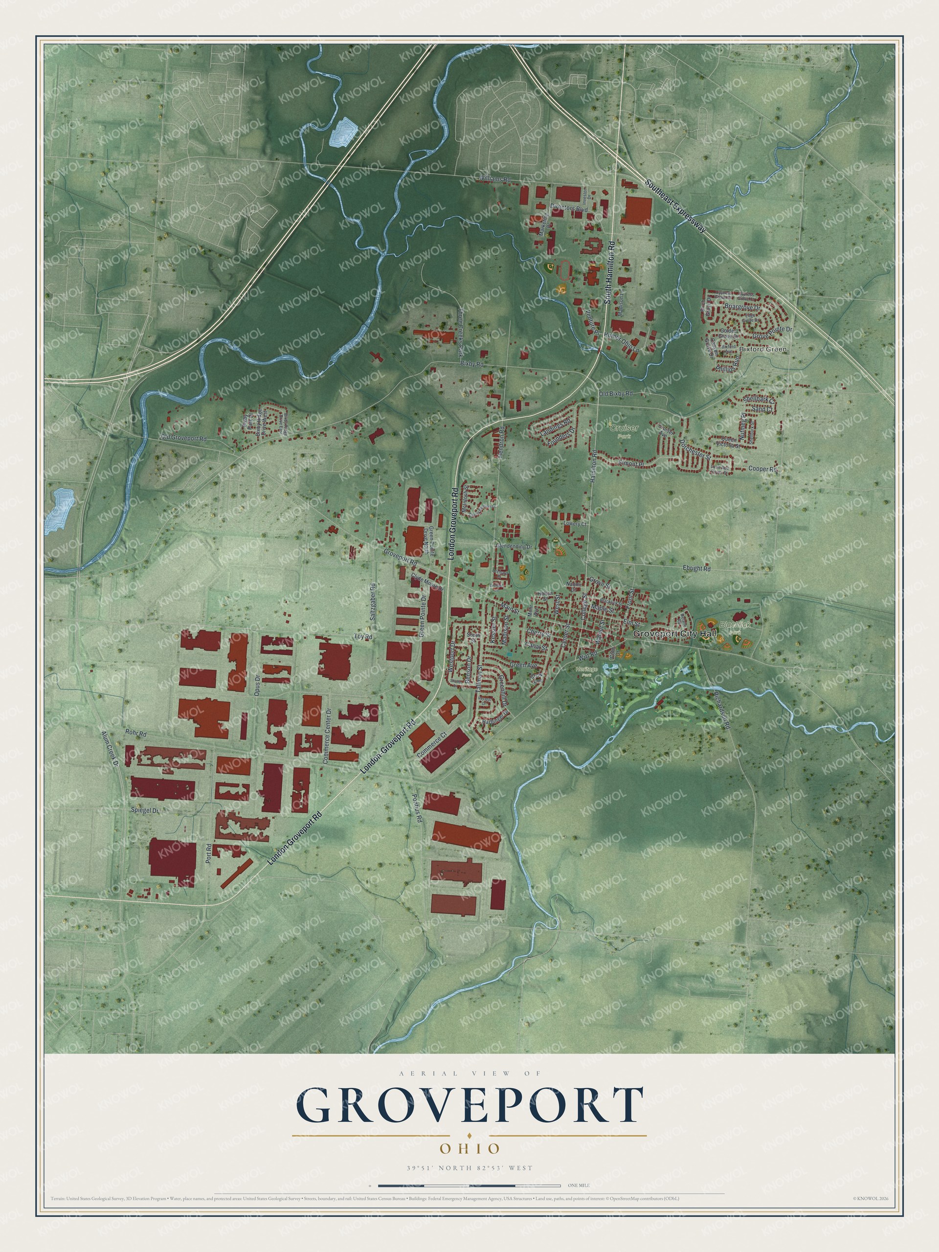 Watermarked full-map preview of Groveport, Ohio