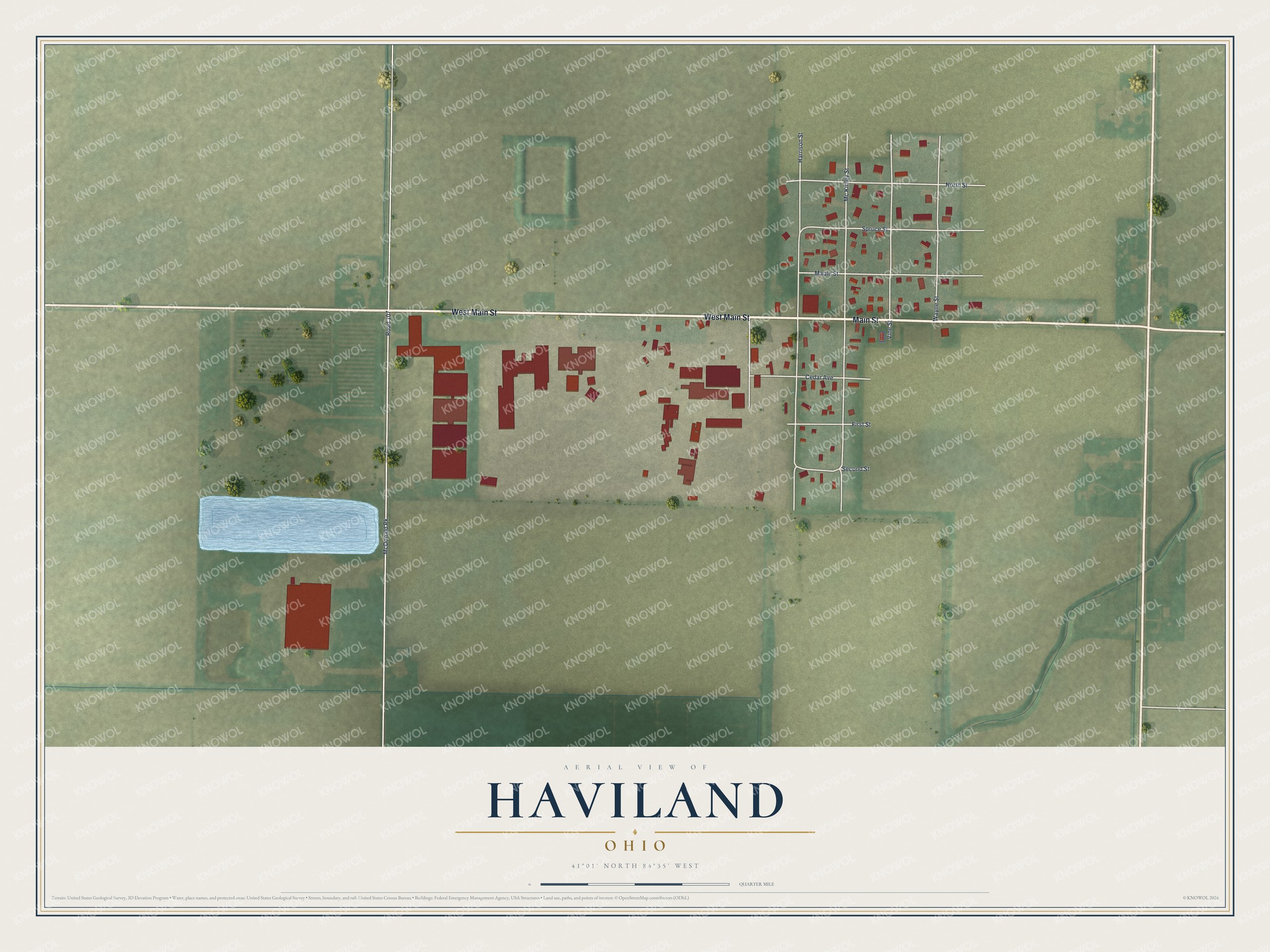 Watermarked full-map preview of Haviland, Ohio