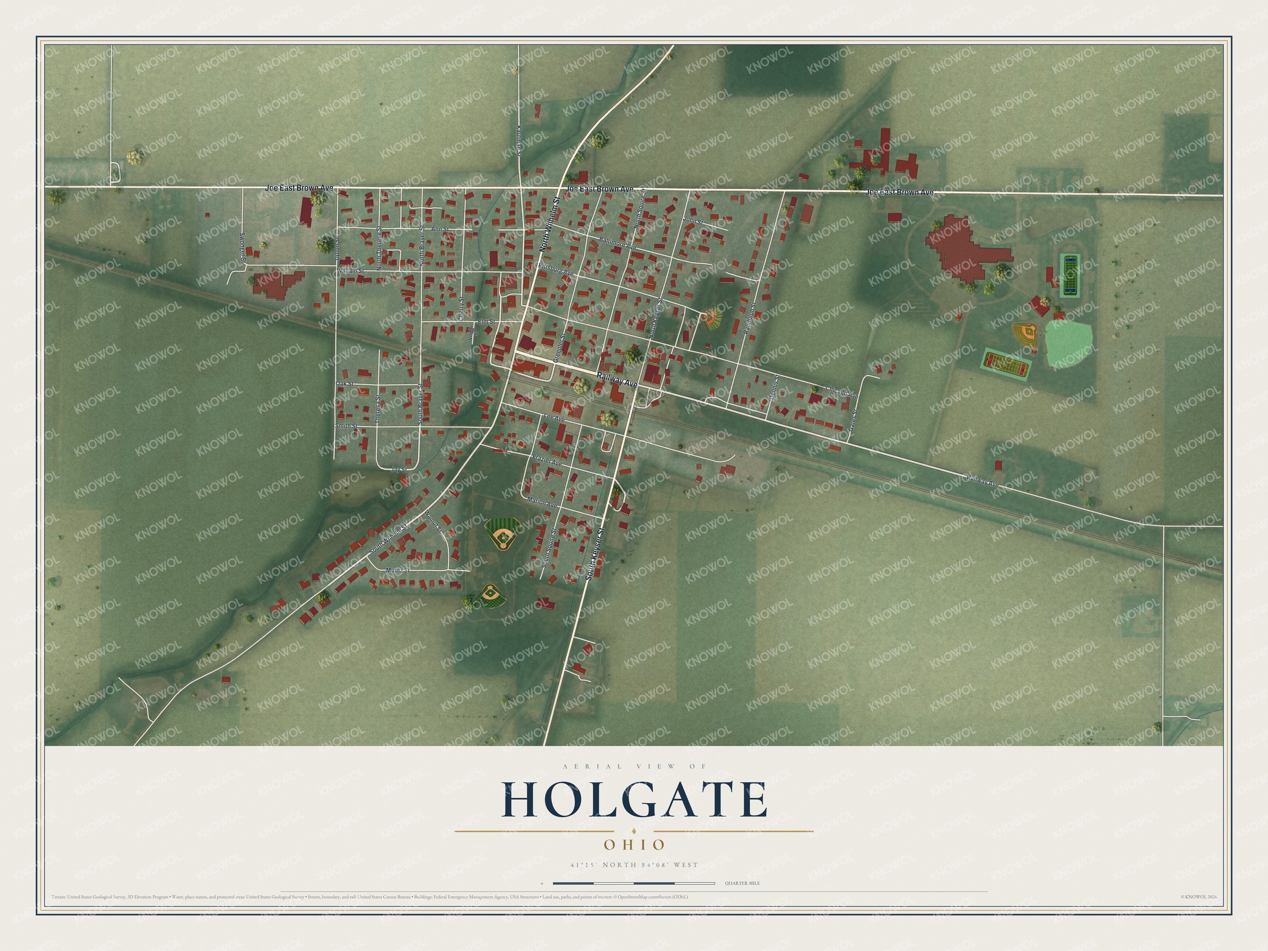 Watermarked full-map preview of Holgate, Ohio