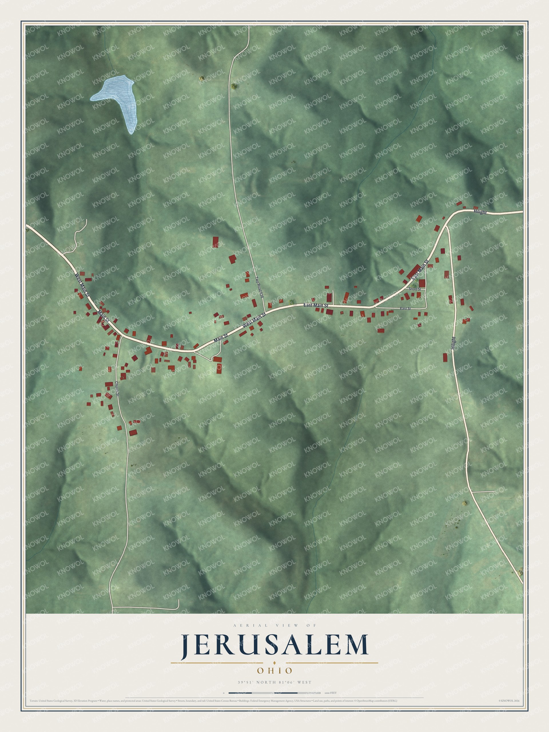 Watermarked full-map preview of Jerusalem, Ohio