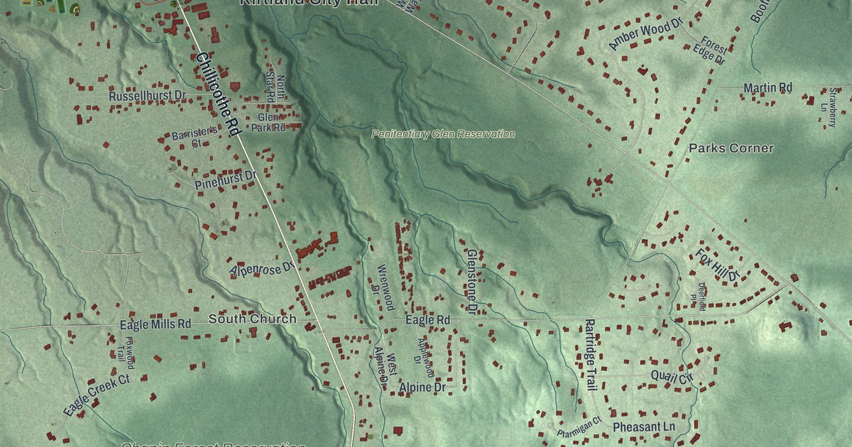 Map of Kirtland, Ohio in 2026