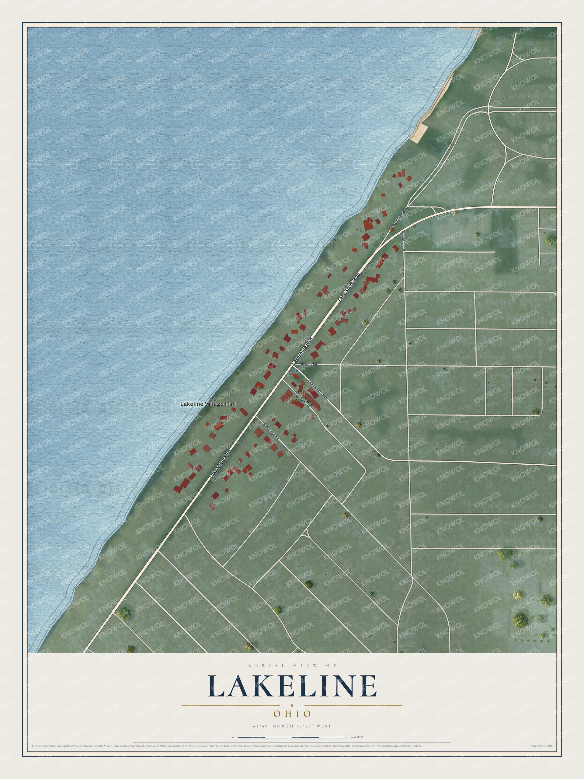 Watermarked full-map preview of Lakeline, Ohio