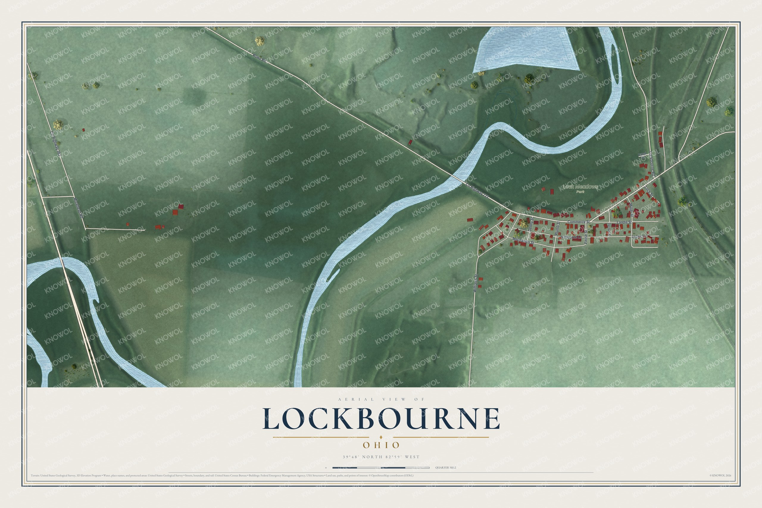 Watermarked full-map preview of Lockbourne, Ohio