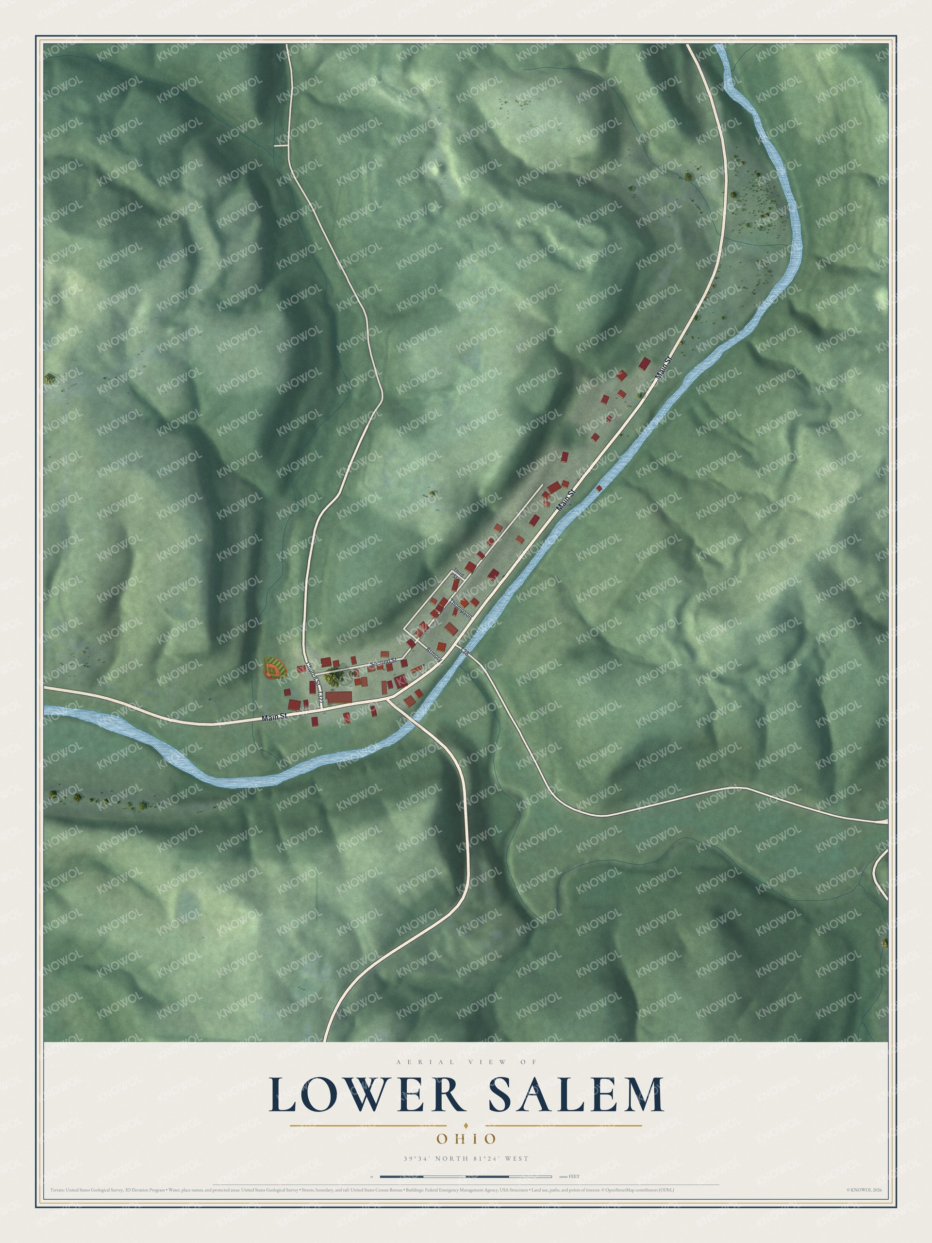 Watermarked full-map preview of Lower Salem, Ohio