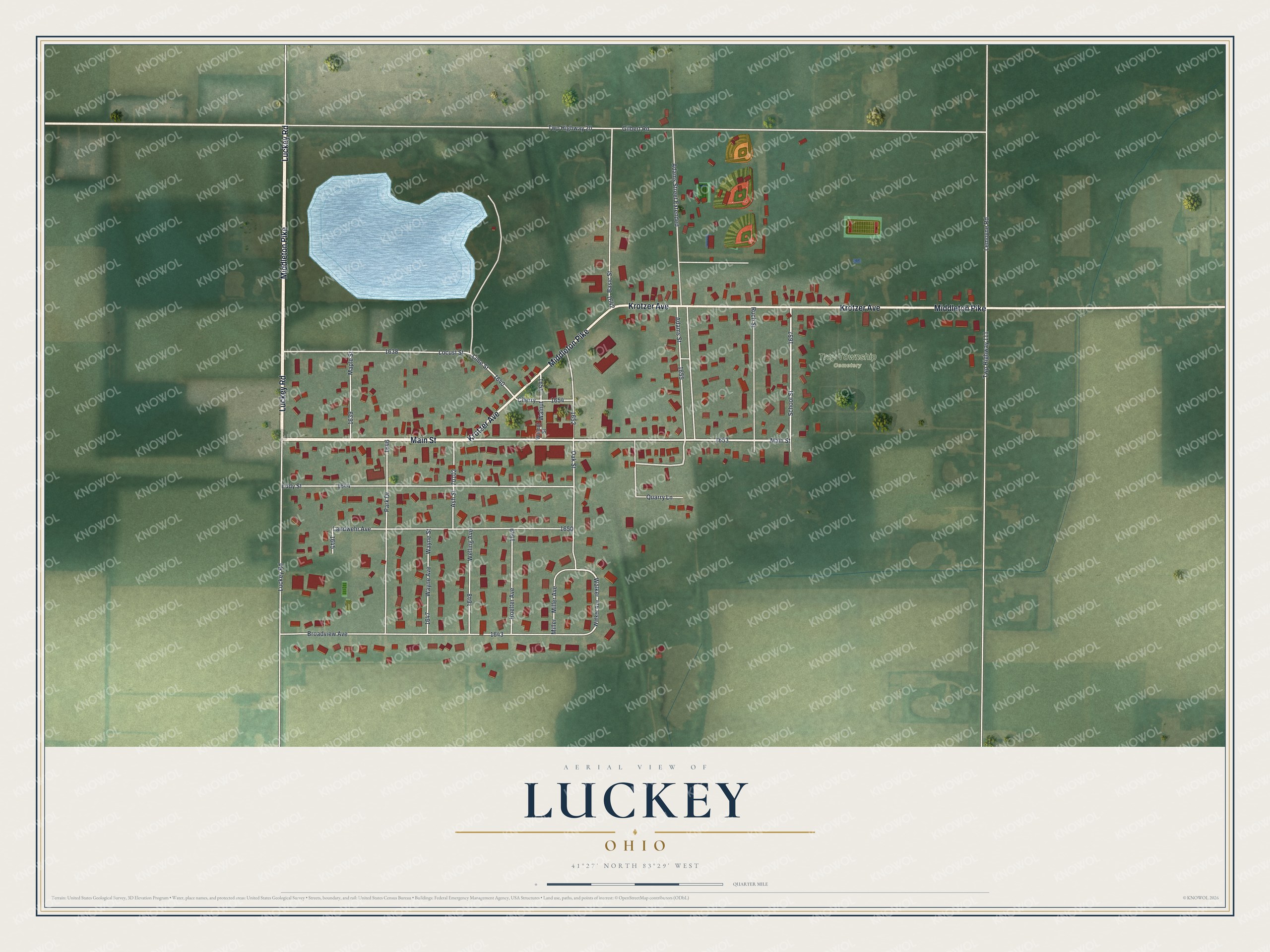 Watermarked full-map preview of Luckey, Ohio