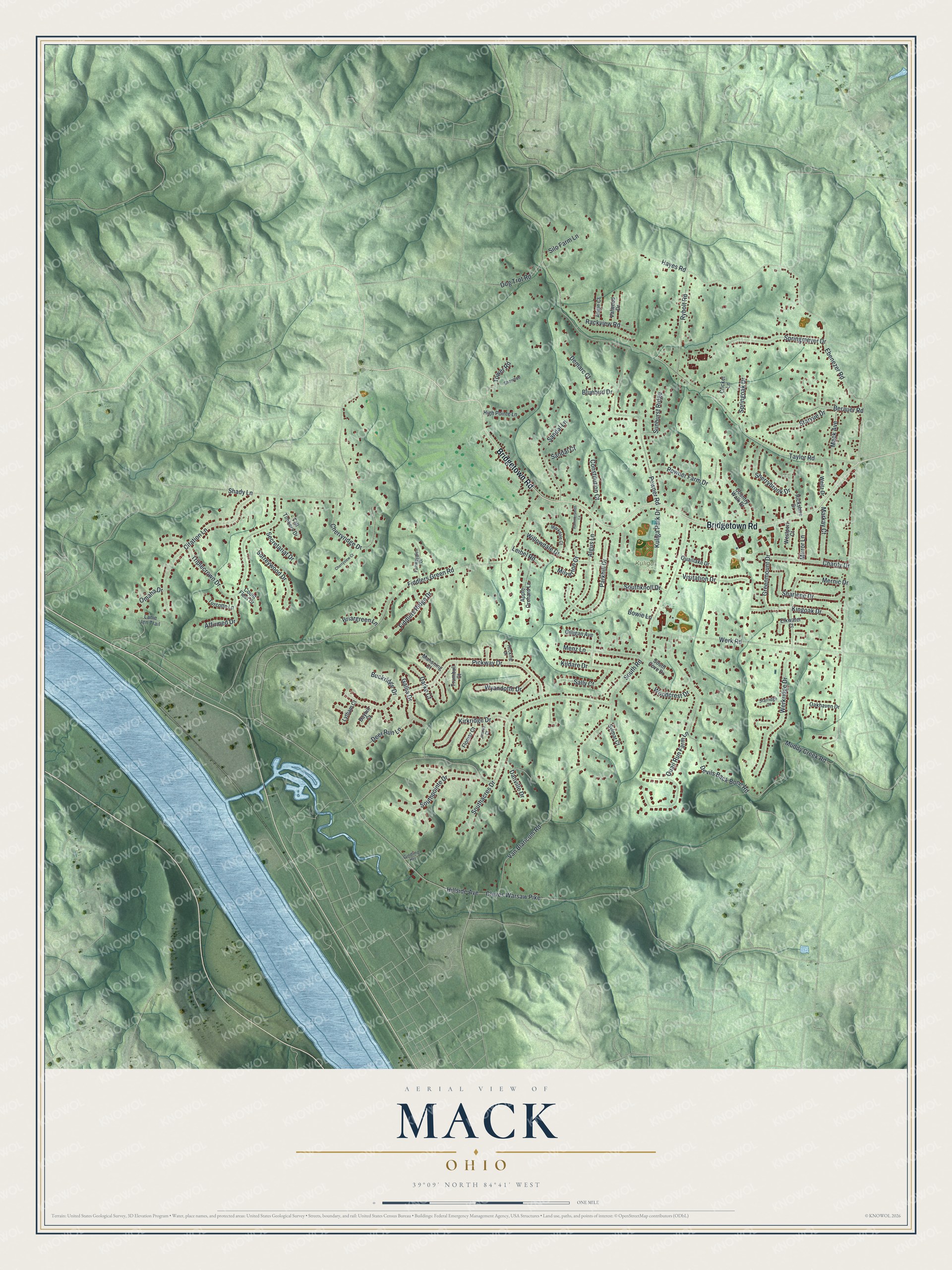 Watermarked full-map preview of Mack, Ohio