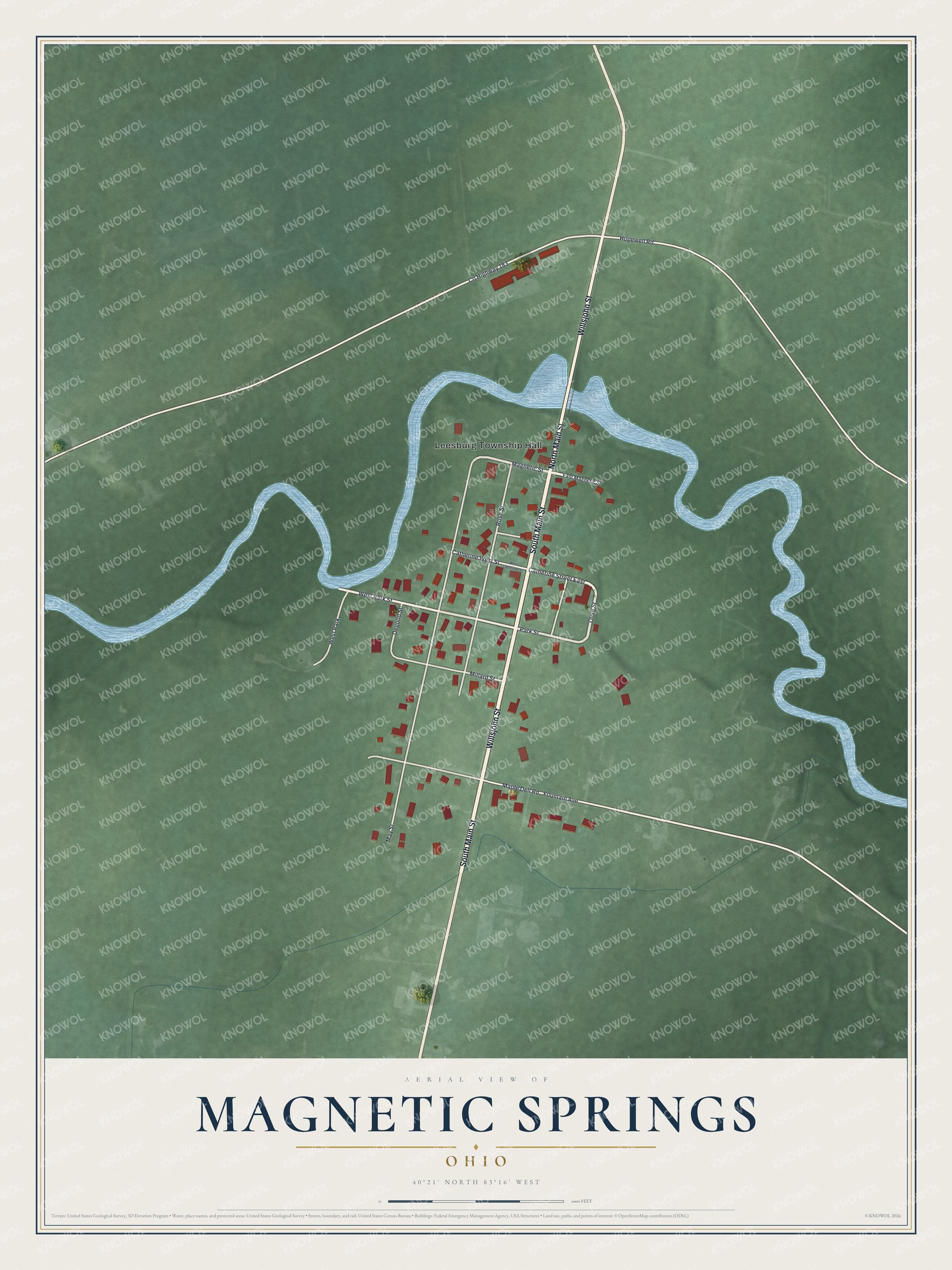 Watermarked full-map preview of Magnetic Springs, Ohio