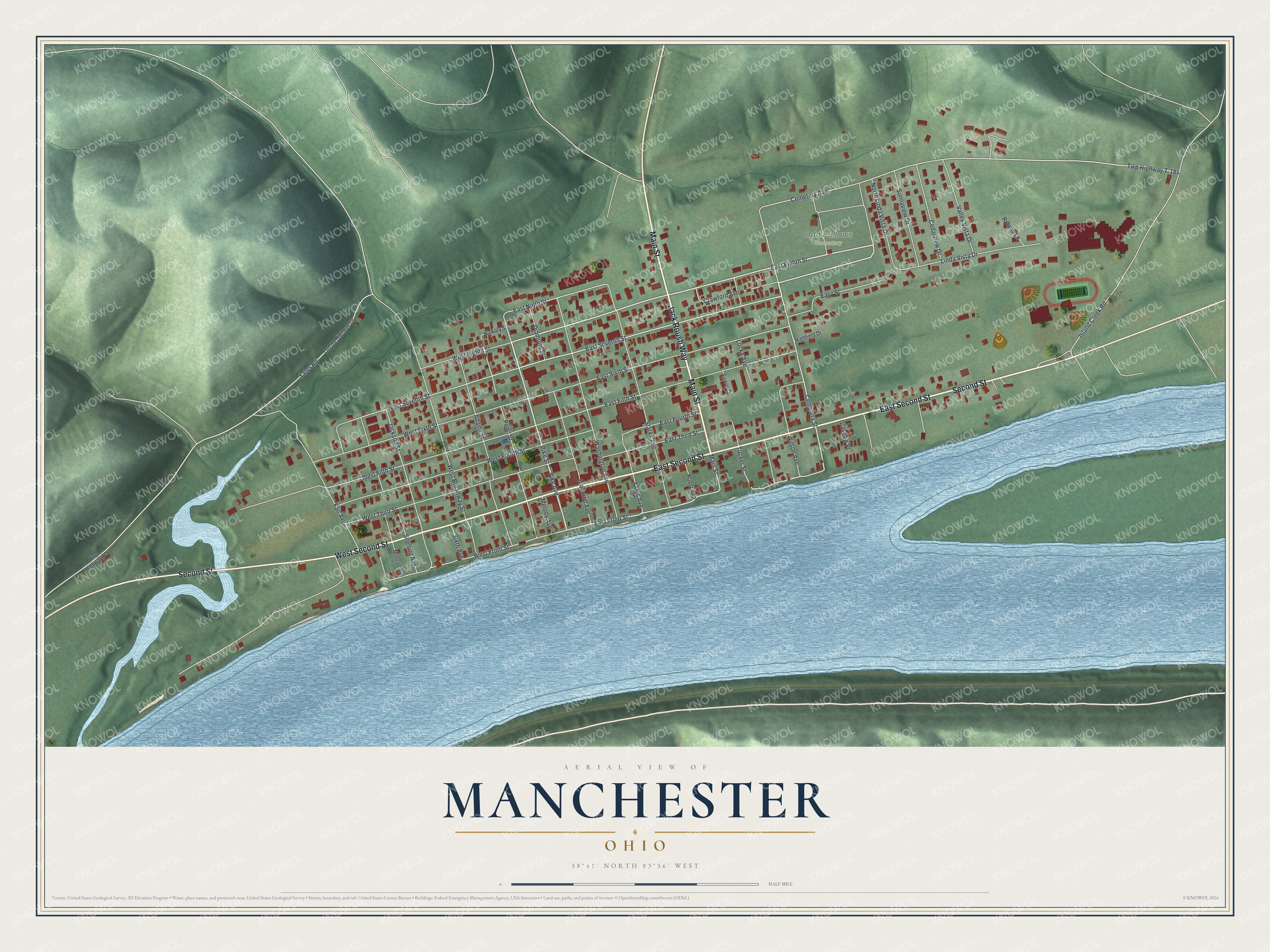 Watermarked full-map preview of Manchester, Ohio