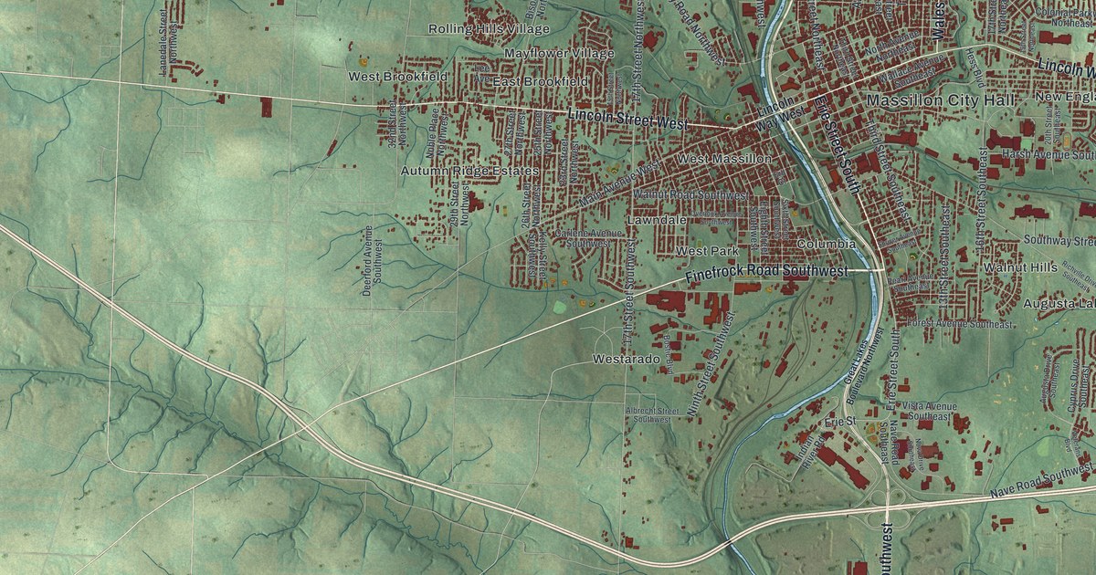 Map of Massillon, Ohio in 2026