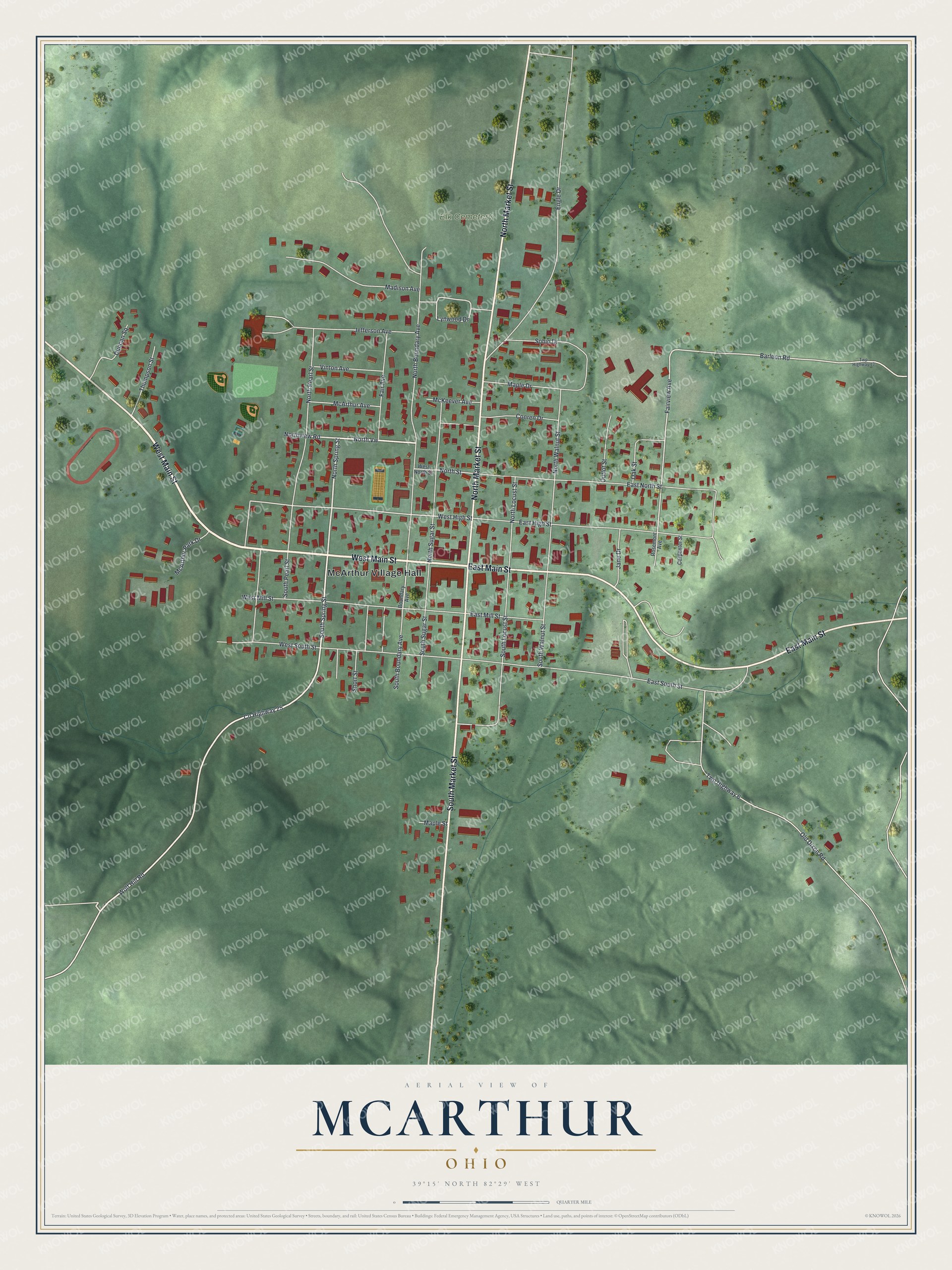 Watermarked full-map preview of McArthur, Ohio