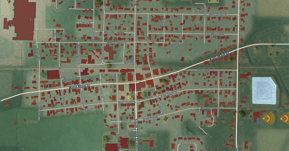 Map of McComb, Ohio in 2026