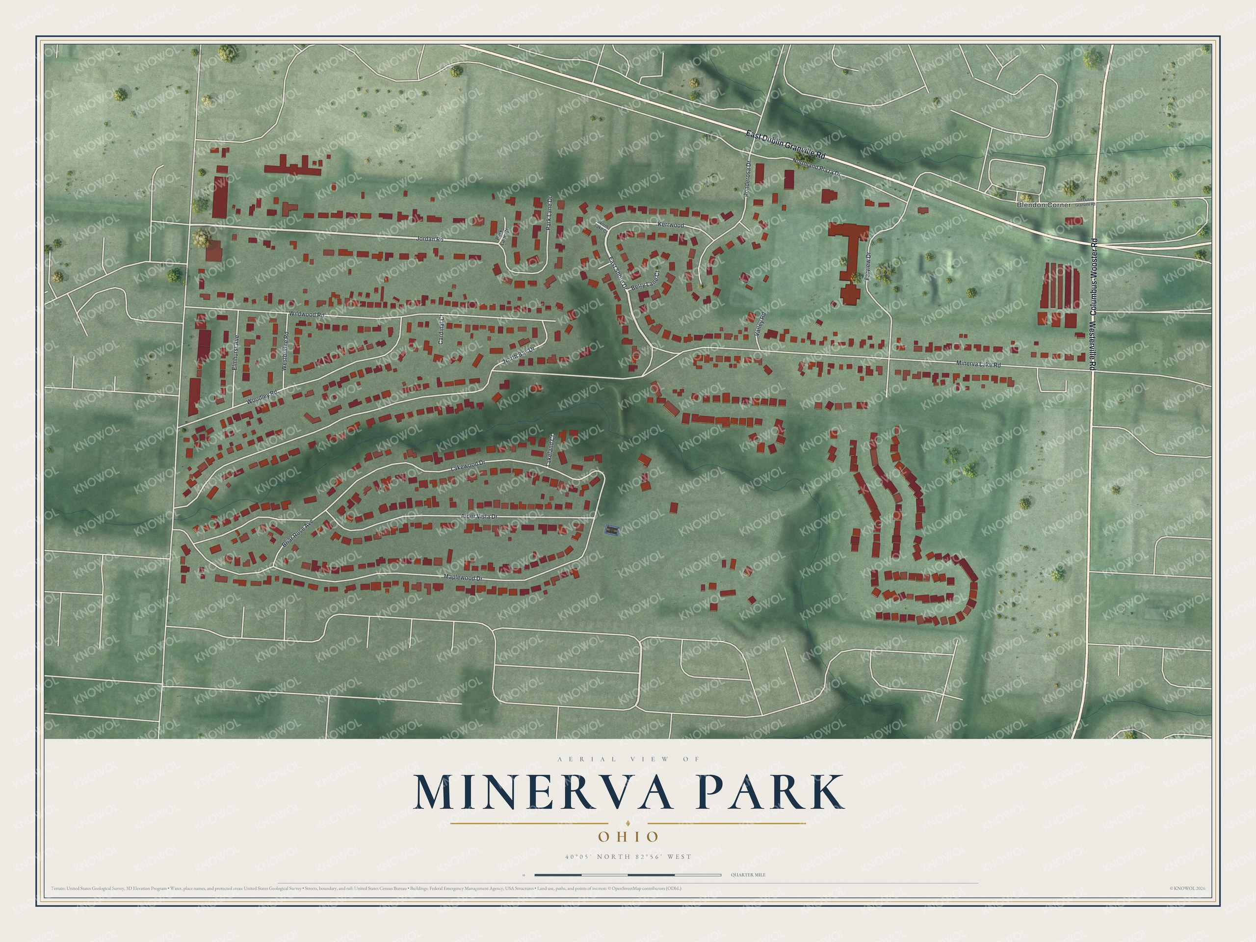 Watermarked full-map preview of Minerva Park, Ohio