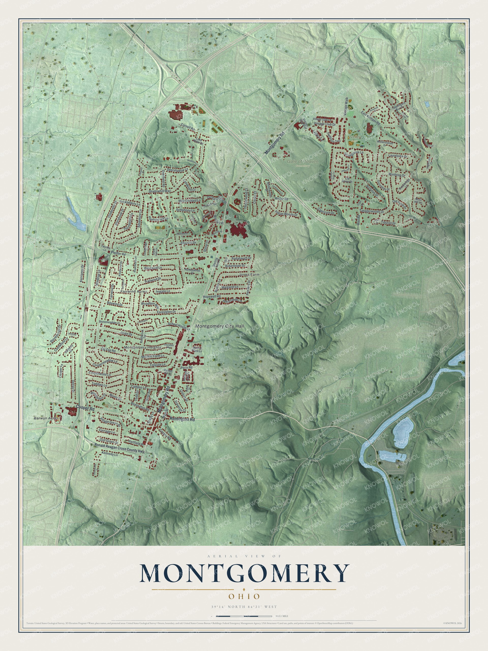 Watermarked full-map preview of Montgomery, Ohio