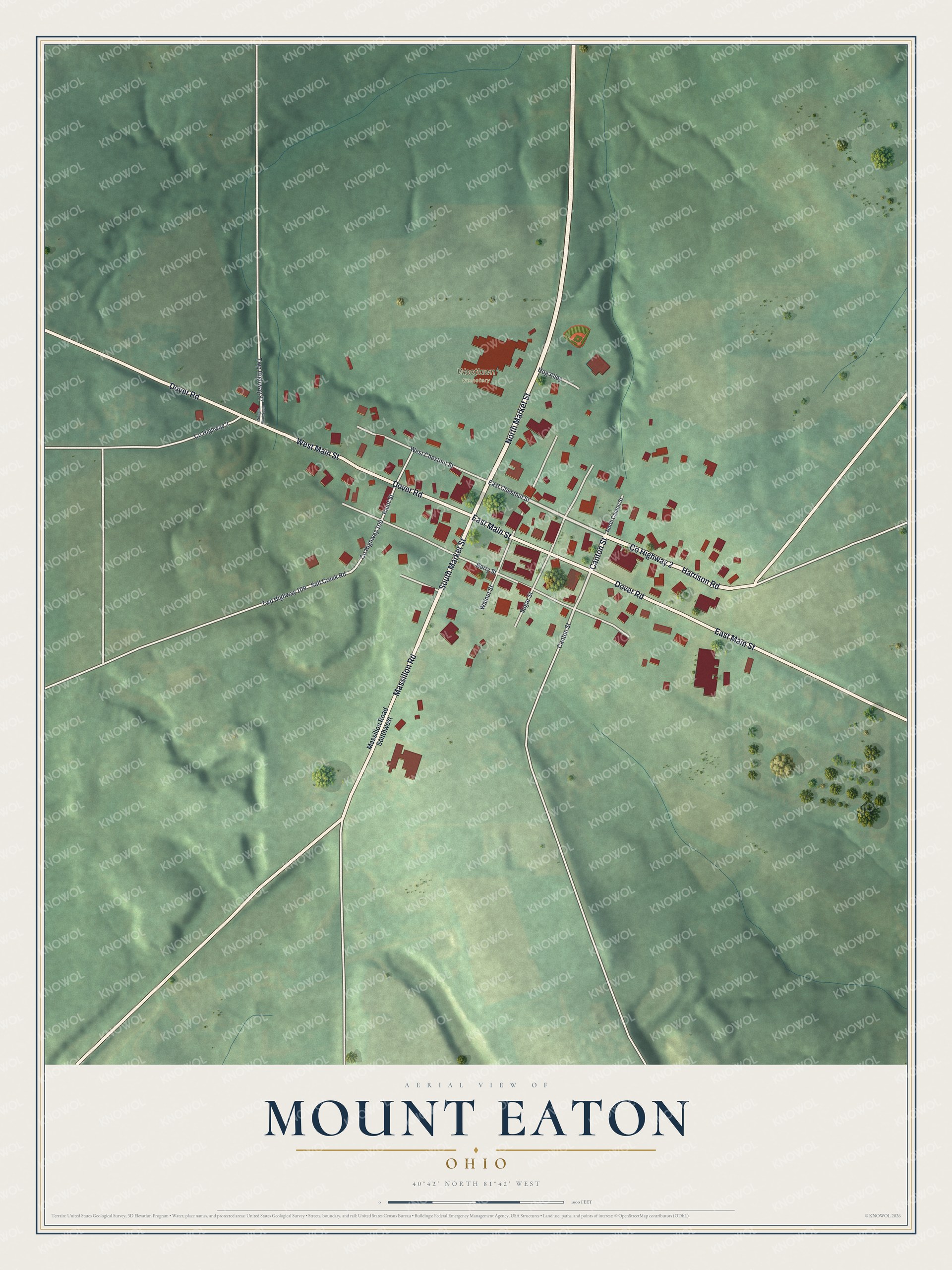 Watermarked full-map preview of Mount Eaton, Ohio