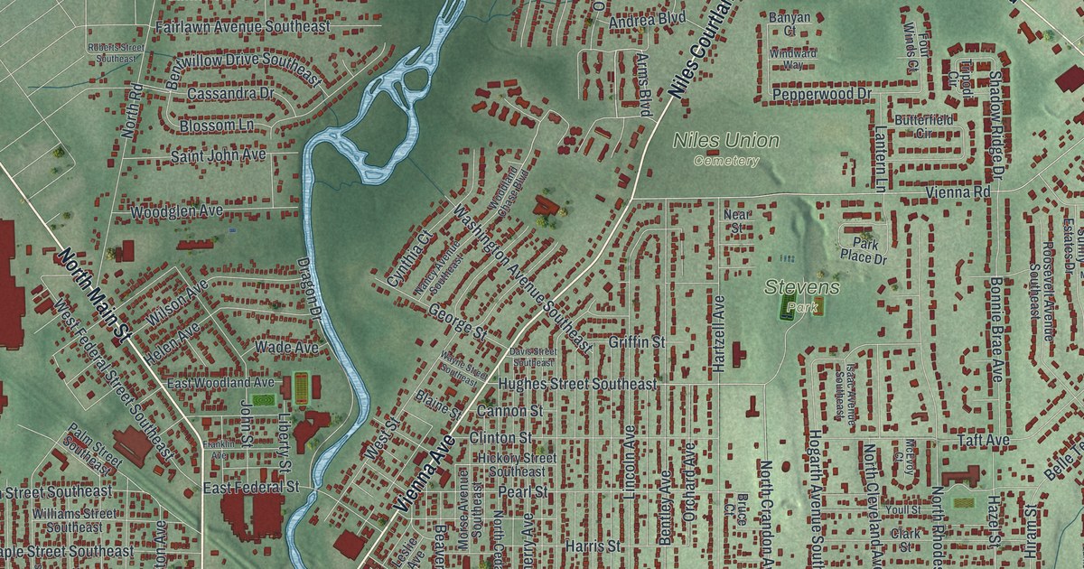 Map of Niles, Ohio in 2026