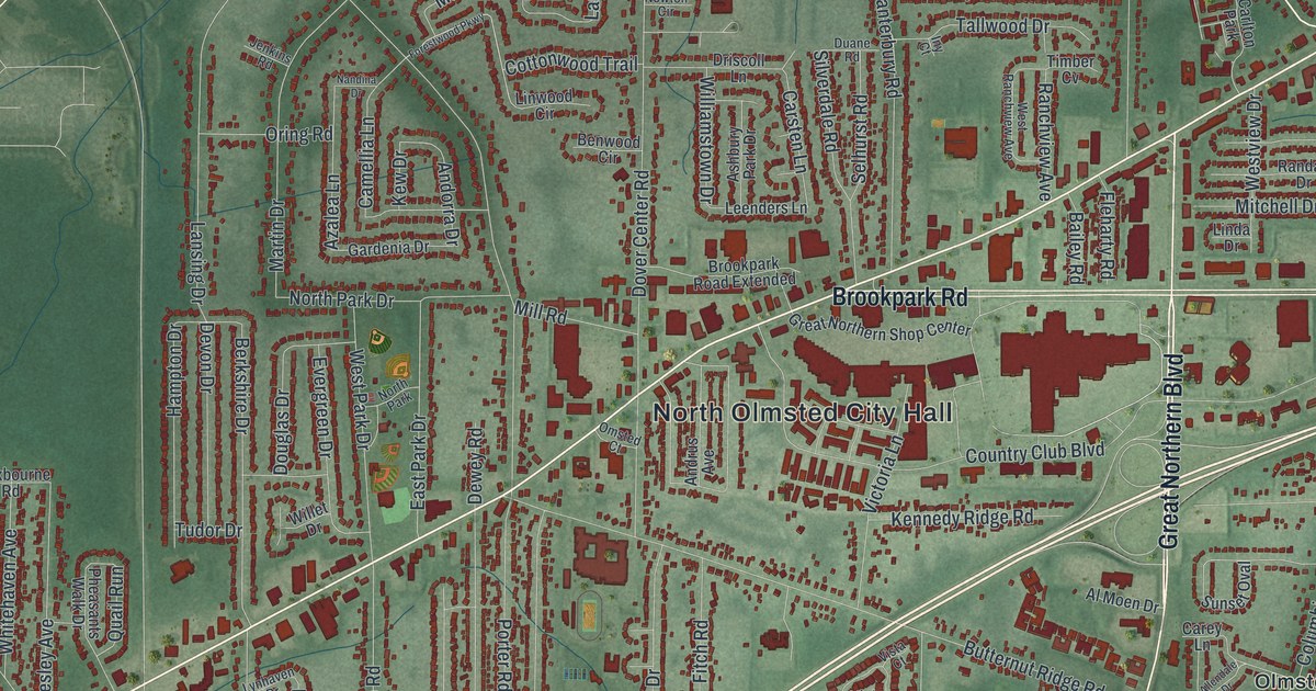 Map of North Olmsted, Ohio in 2026