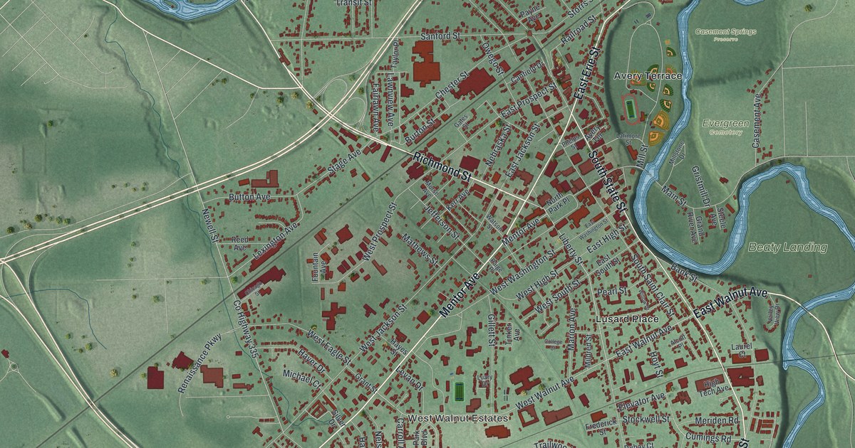 Map of Painesville, Ohio in 2026
