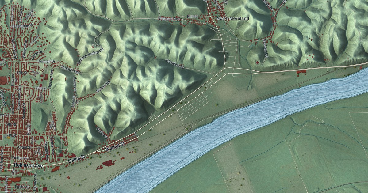 Map of Portsmouth, Ohio in 2026