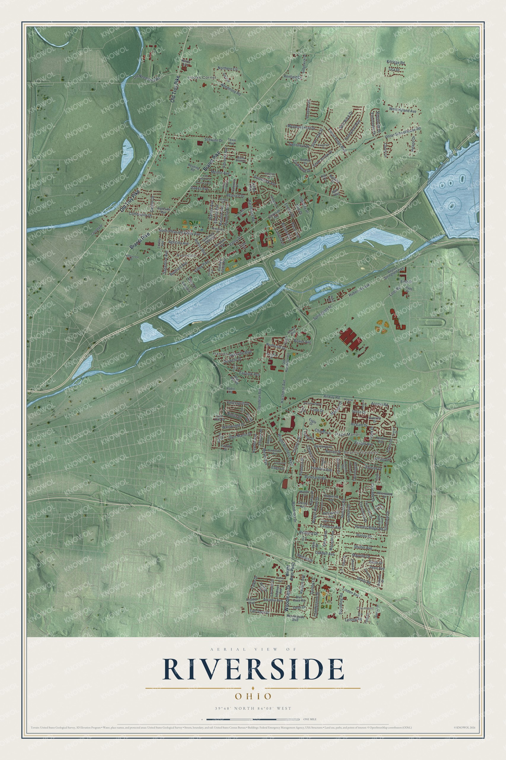 Watermarked full-map preview of Riverside, Ohio
