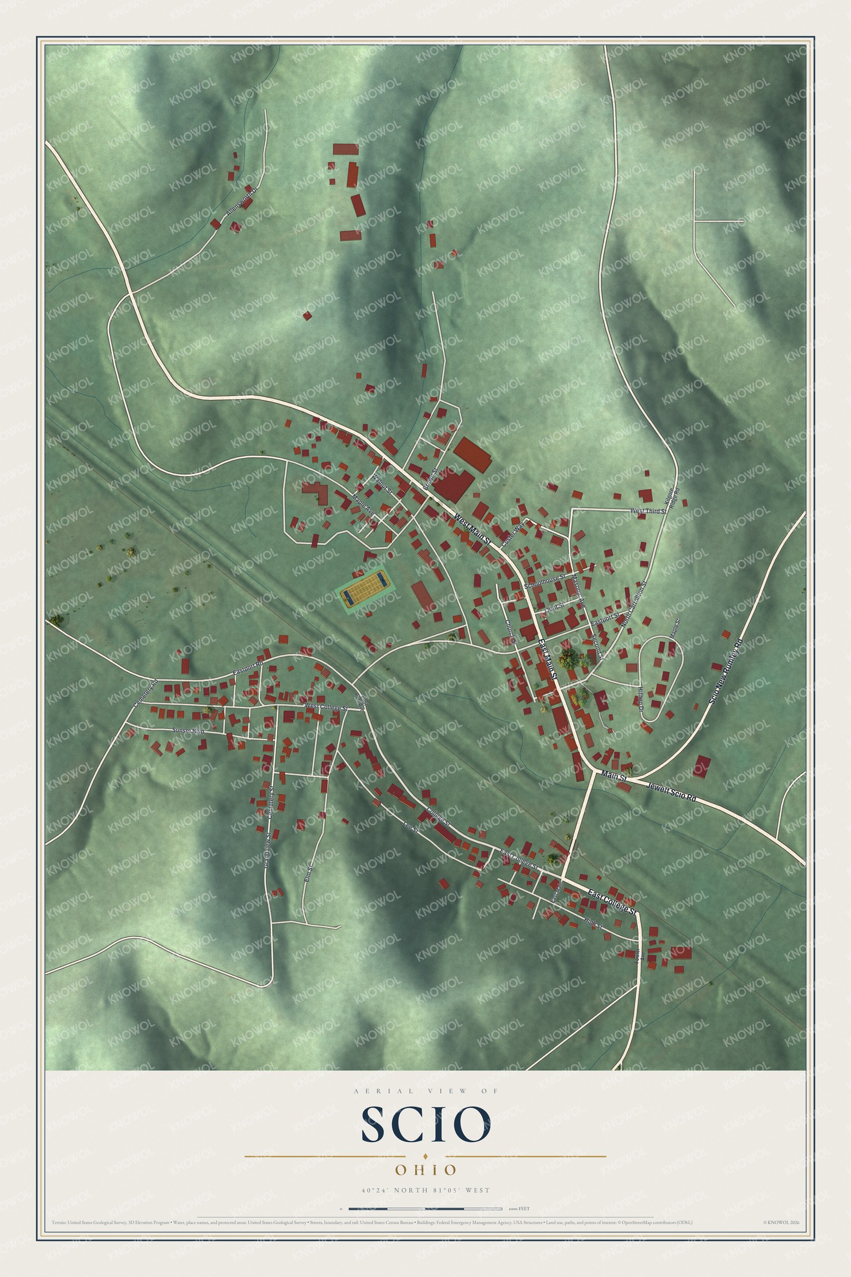Watermarked full-map preview of Scio, Ohio