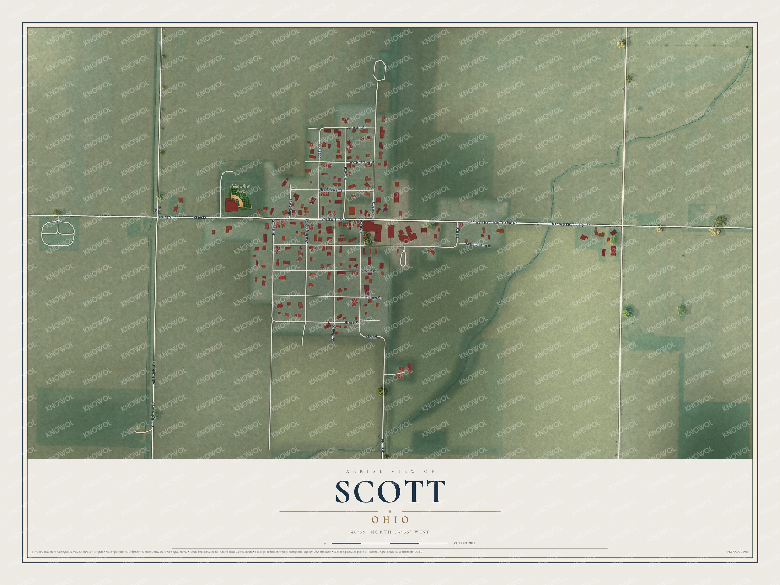 Watermarked full-map preview of Scott, Ohio