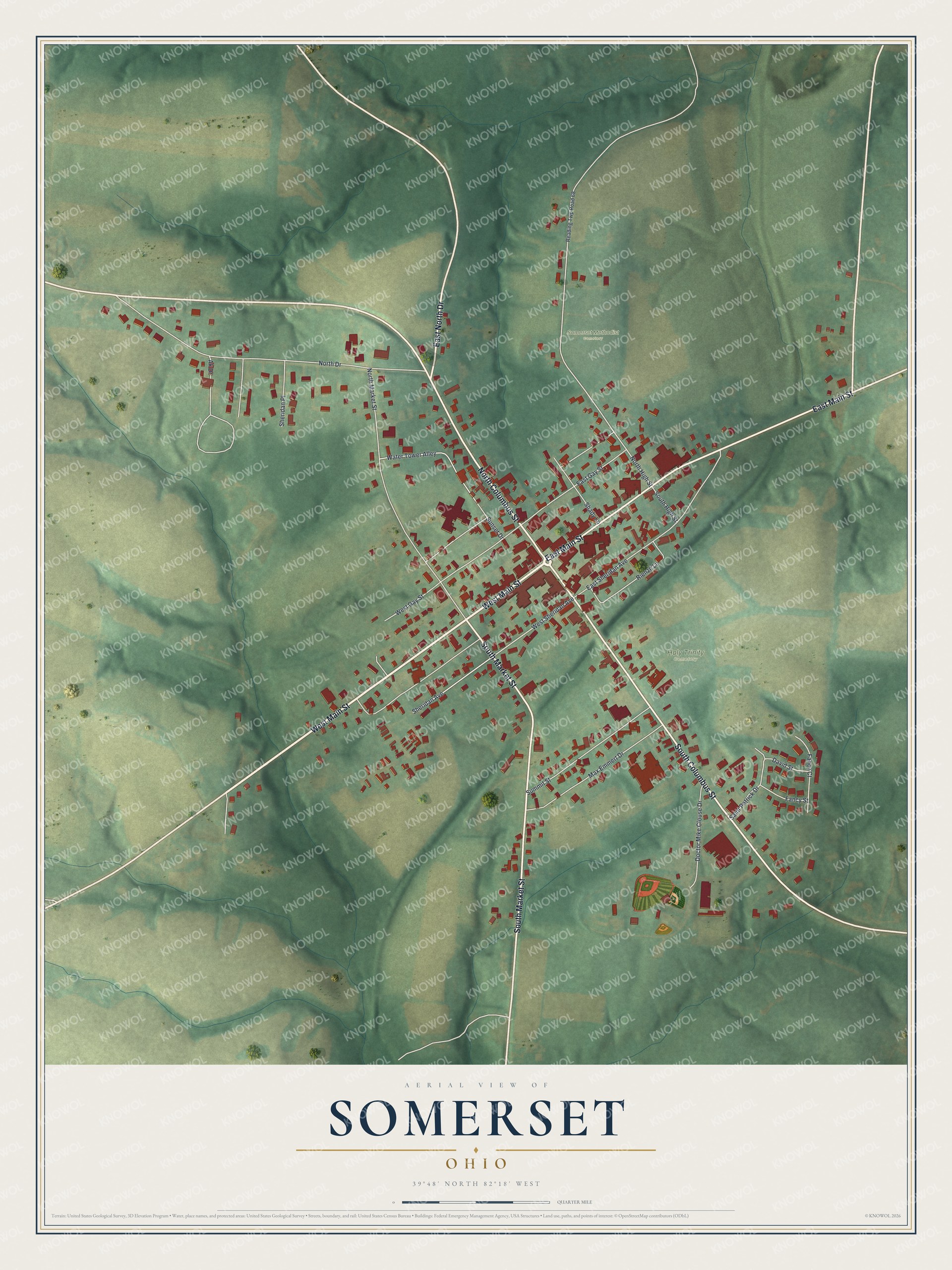 Watermarked full-map preview of Somerset, Ohio