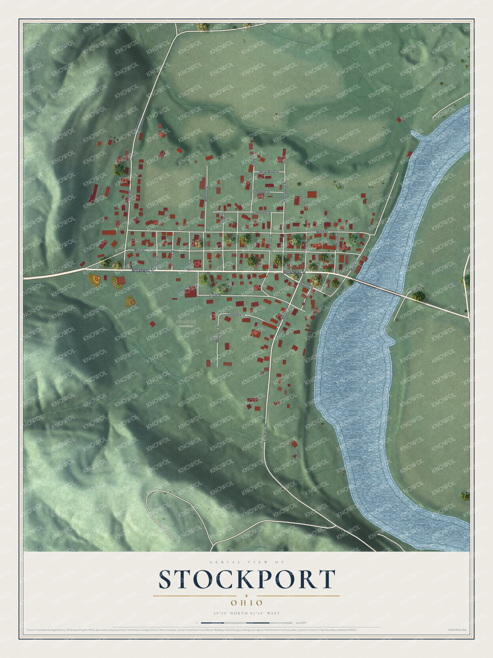 Watermarked full-map preview of Stockport, Ohio