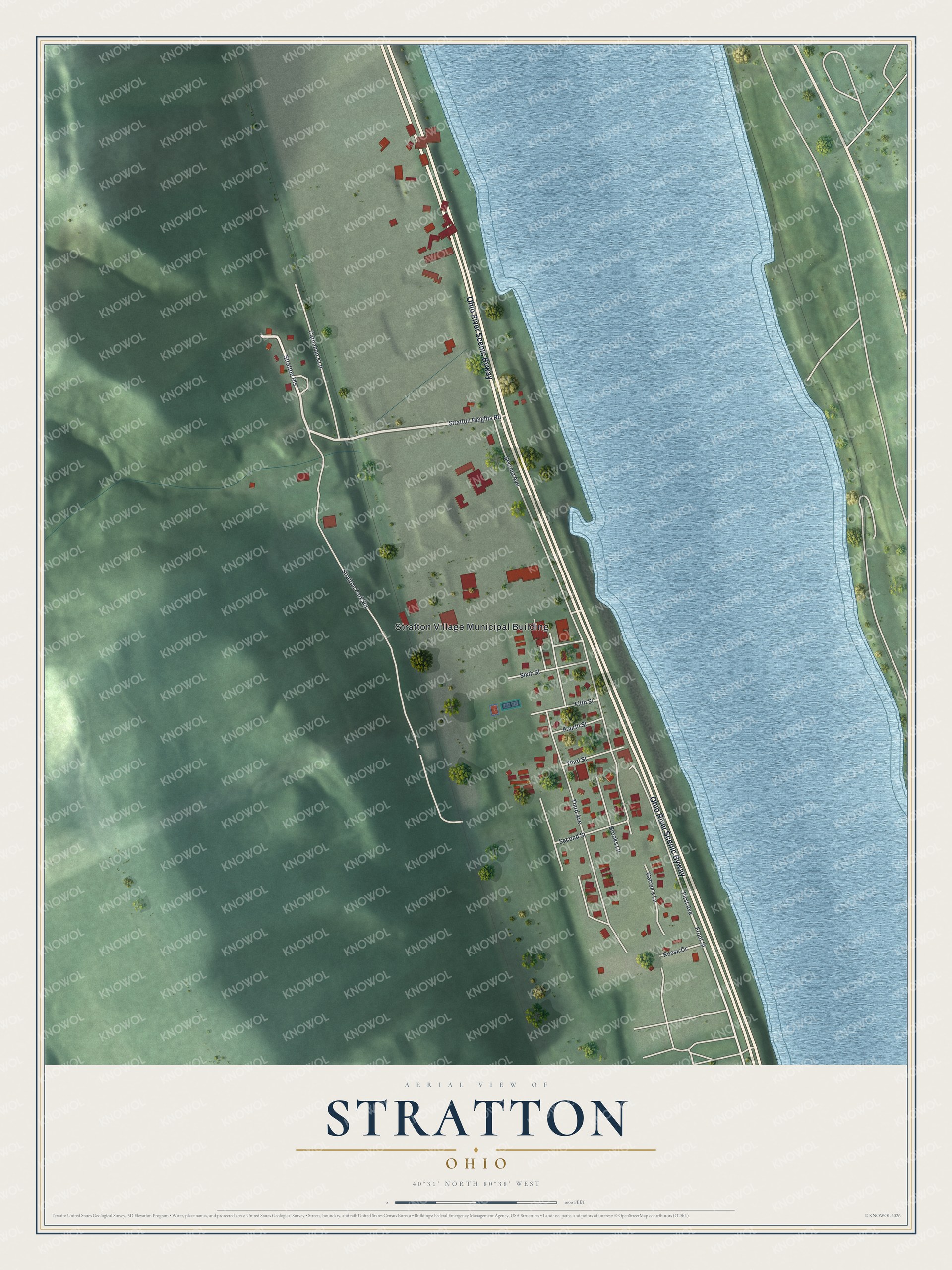 Watermarked full-map preview of Stratton, Ohio