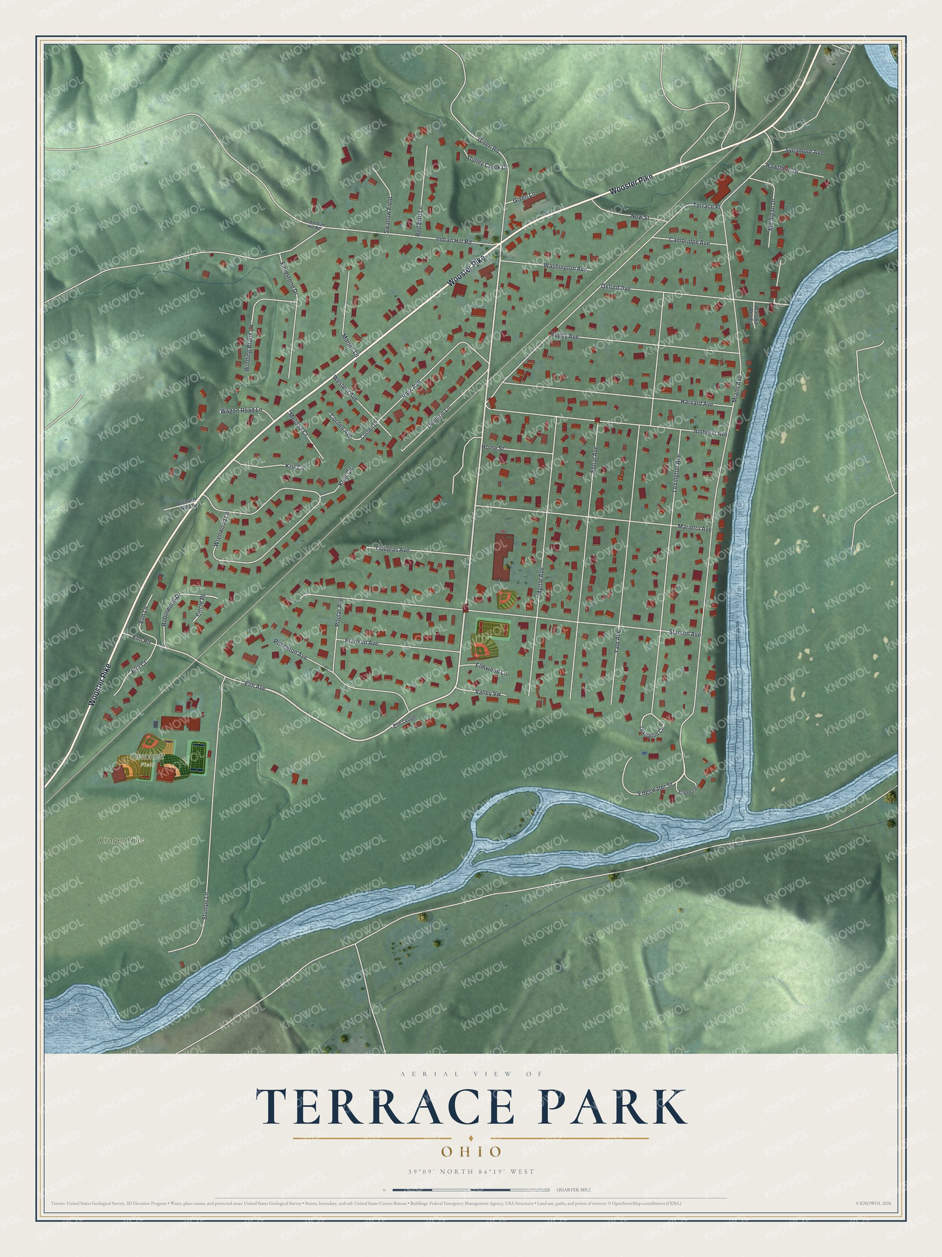 Watermarked full-map preview of Terrace Park, Ohio