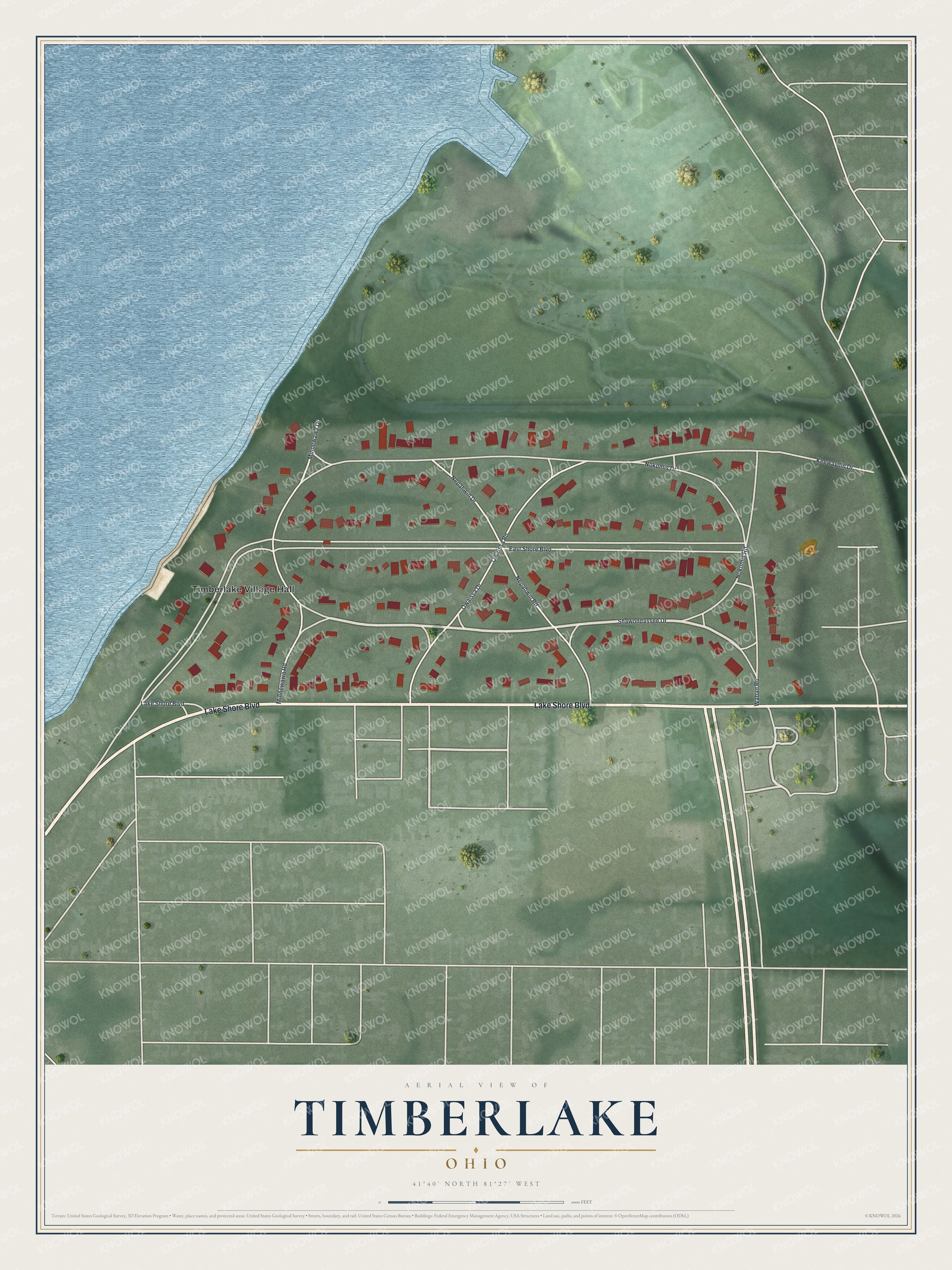 Watermarked full-map preview of Timberlake, Ohio