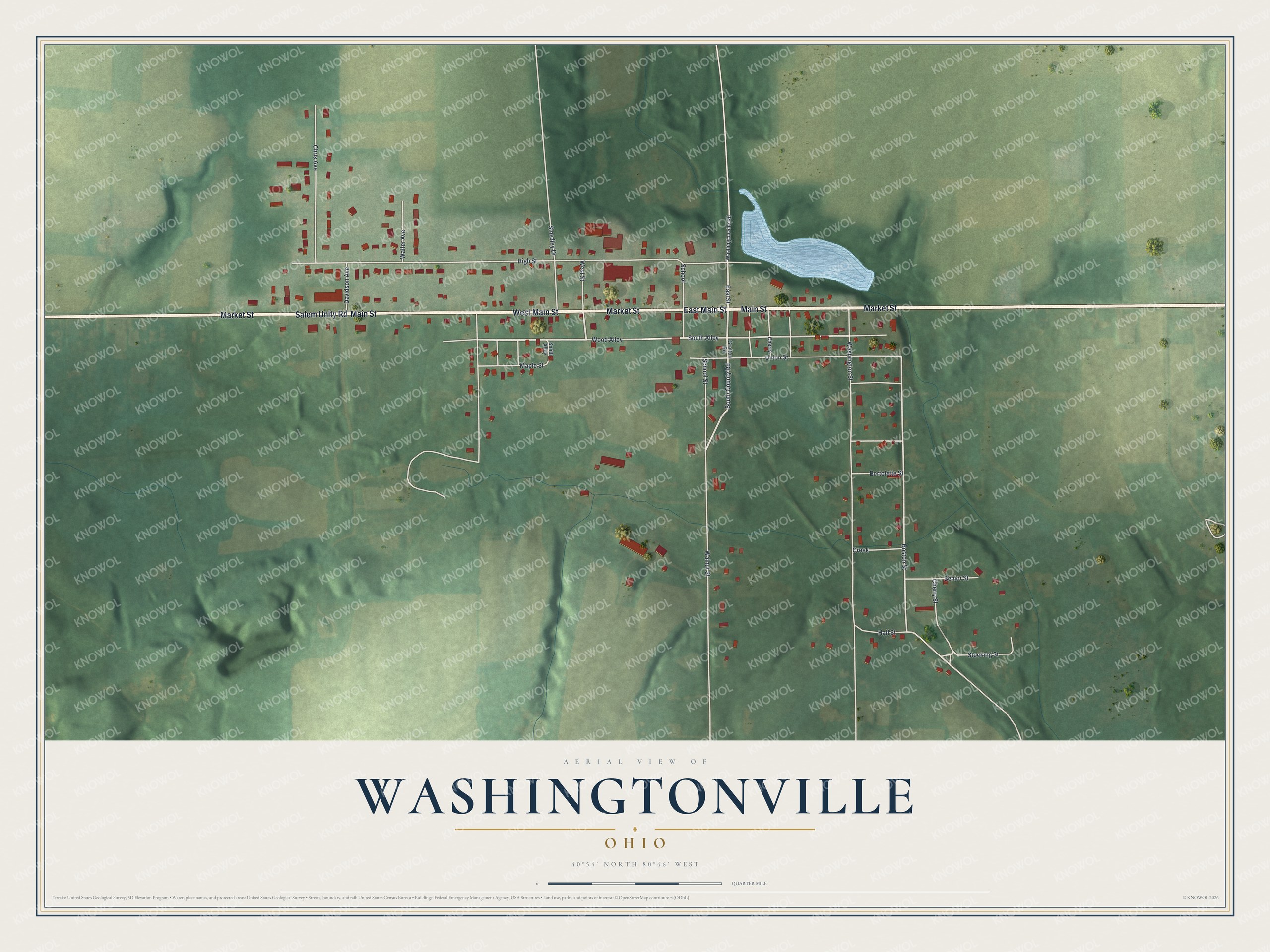 Watermarked full-map preview of Washingtonville, Ohio