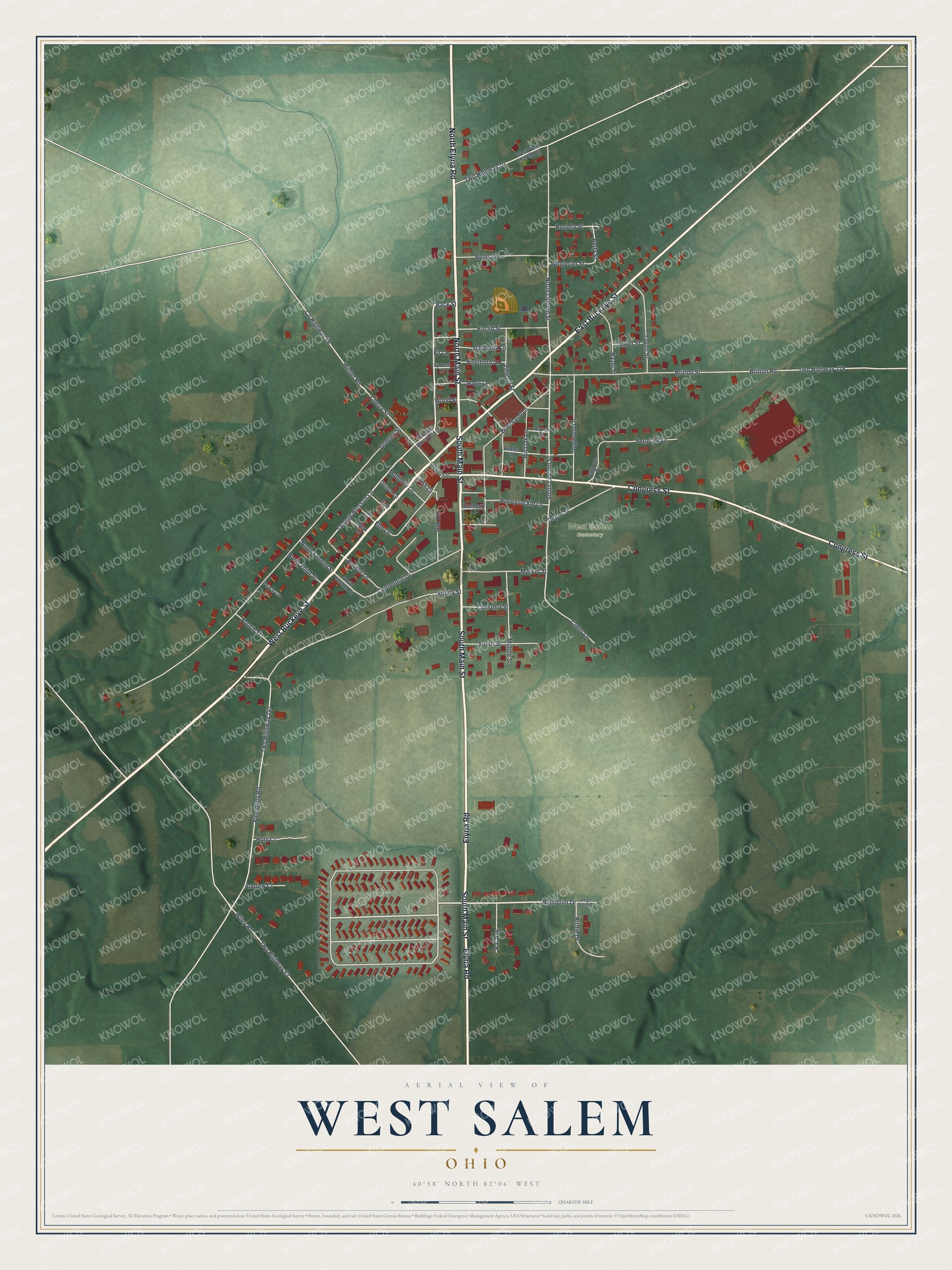 Watermarked full-map preview of West Salem, Ohio