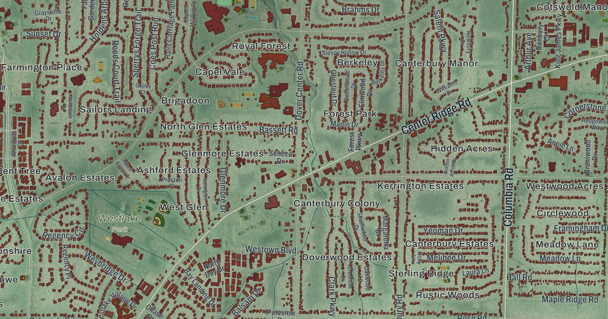 Map of Westlake, Ohio in 2026