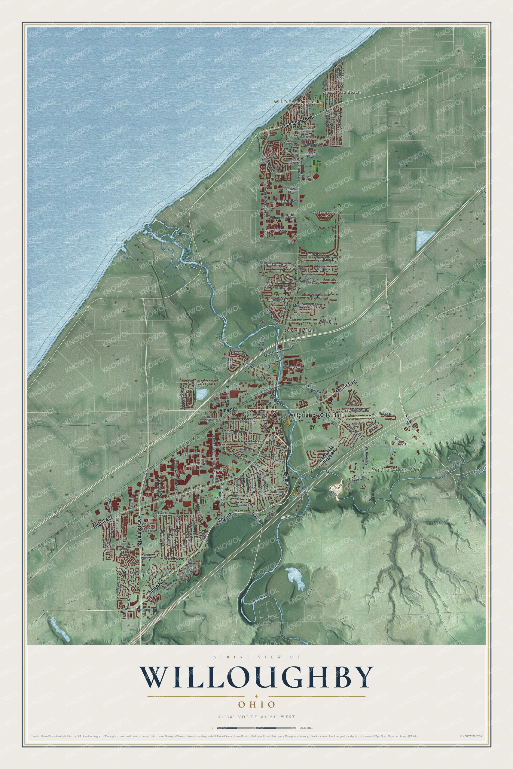 Watermarked full-map preview of Willoughby, Ohio