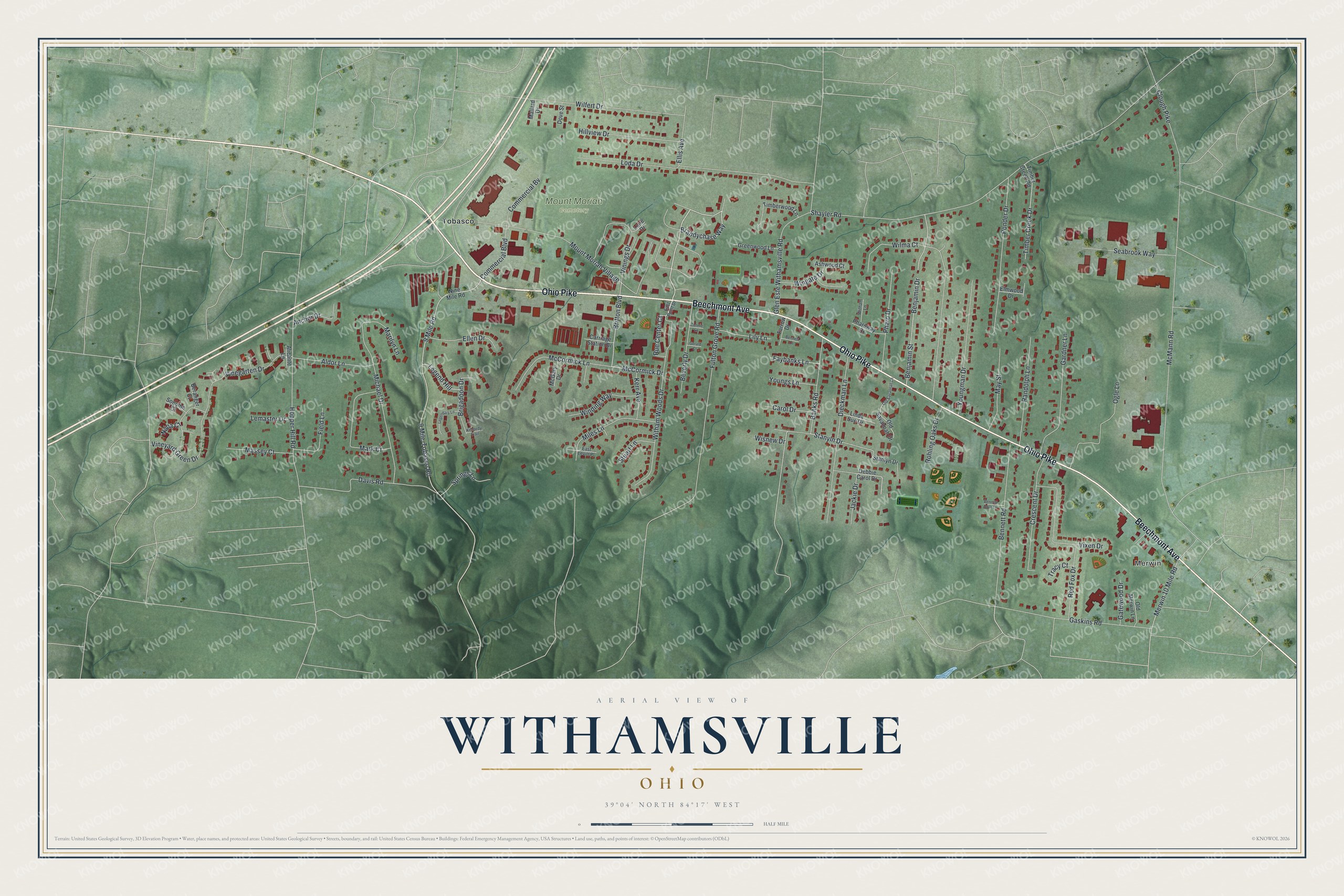 Watermarked full-map preview of Withamsville, Ohio