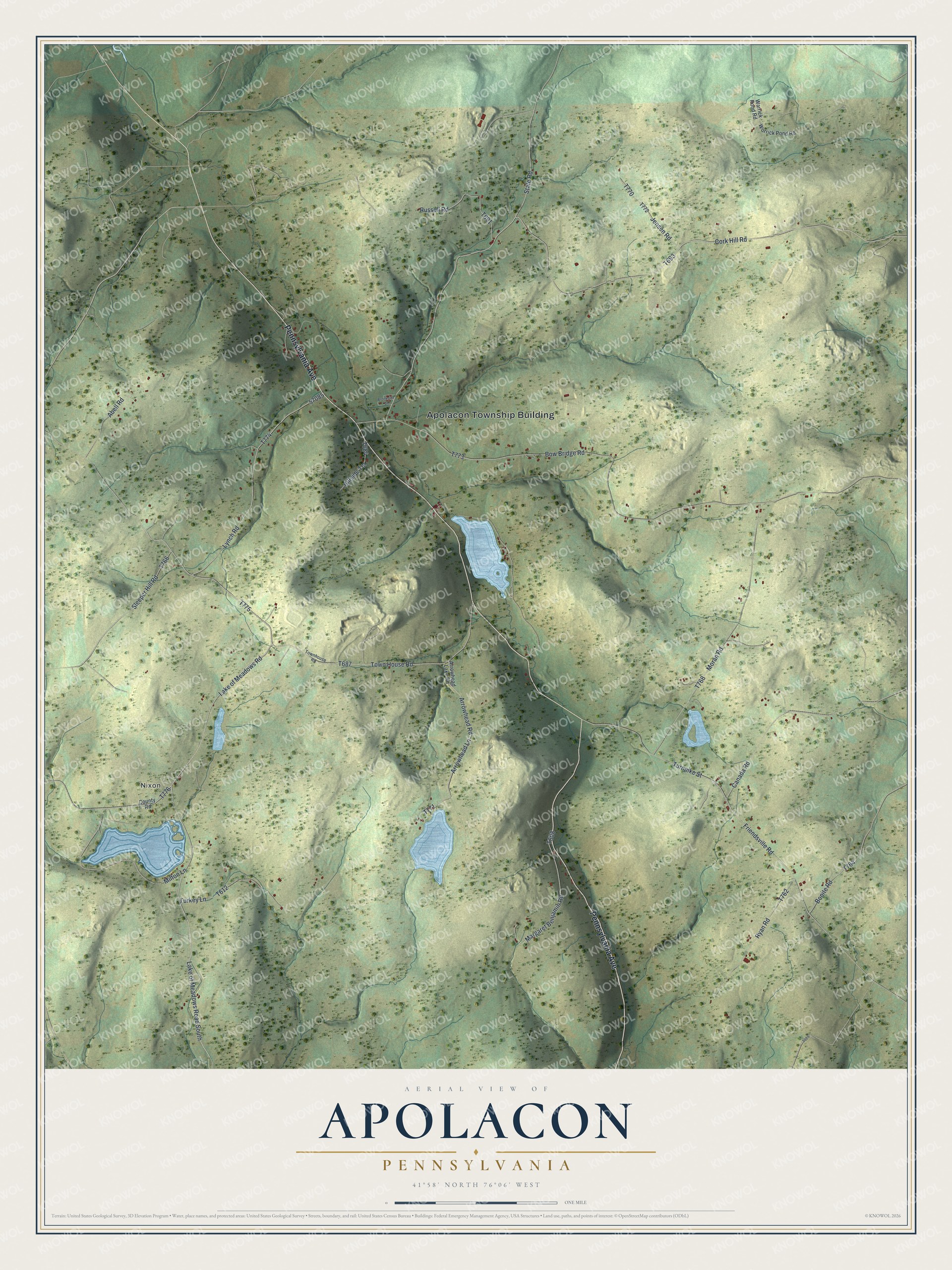 Watermarked full-map preview of Apolacon, Pennsylvania