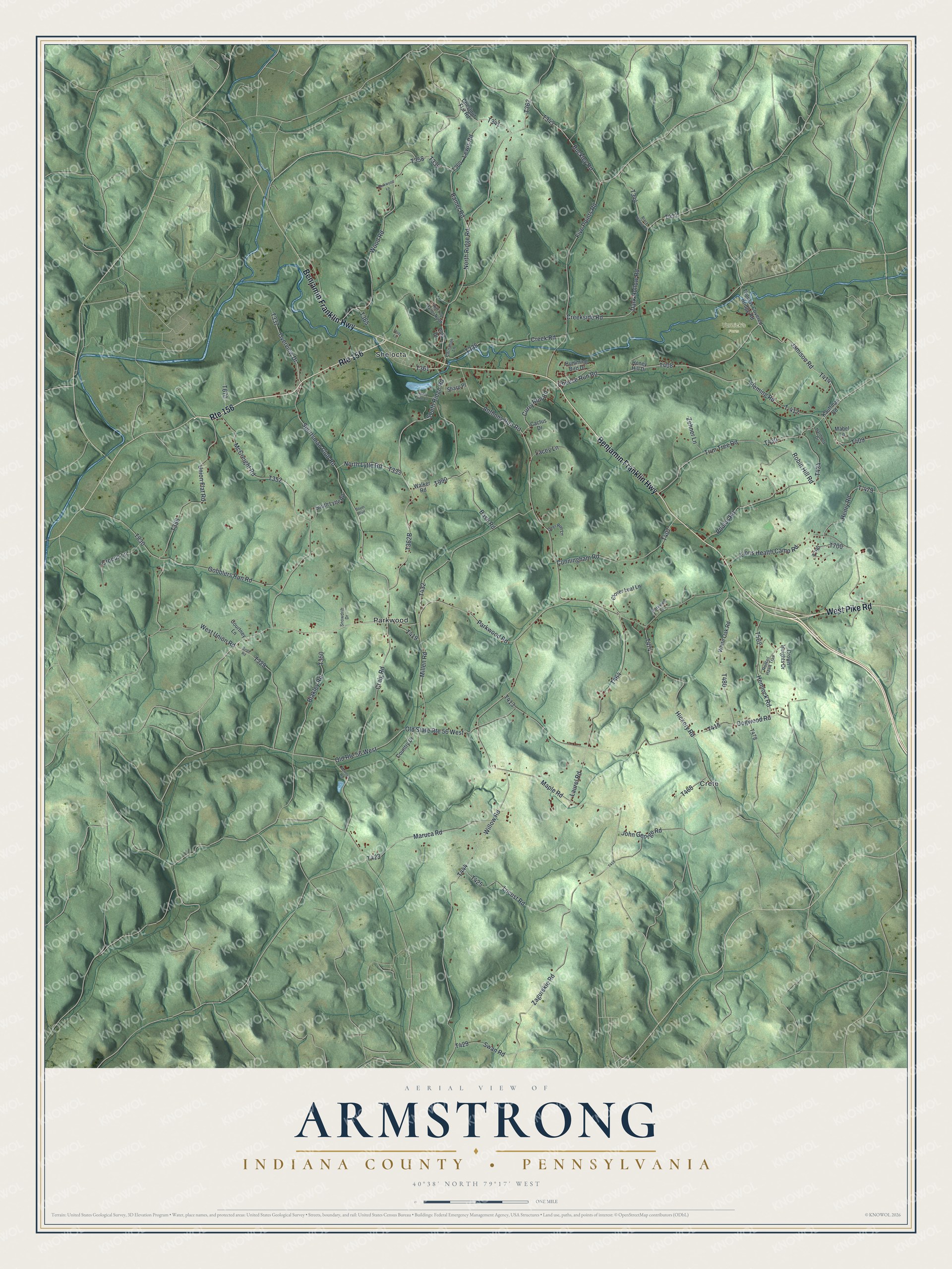 Watermarked full-map preview of Armstrong, Pennsylvania