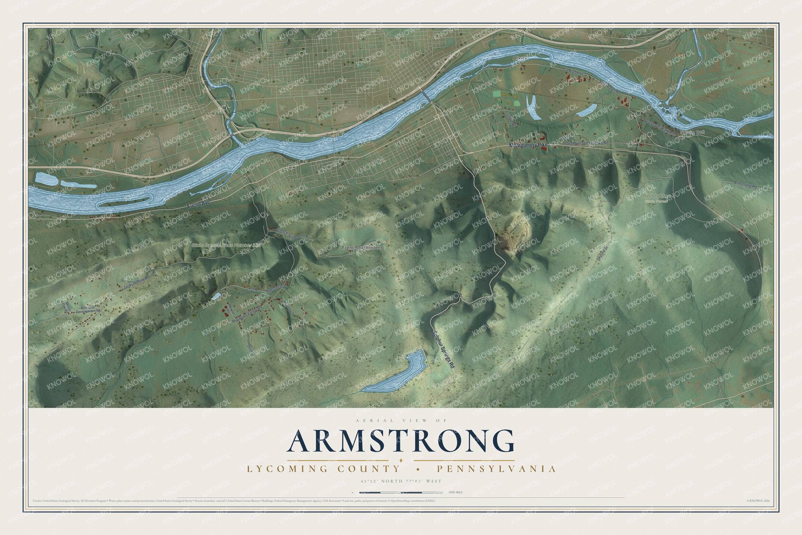 Watermarked full-map preview of Armstrong, Pennsylvania