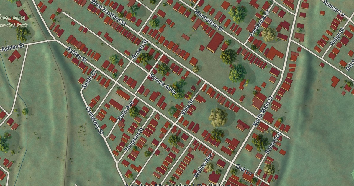 Map of Ashley, Pennsylvania in 2026